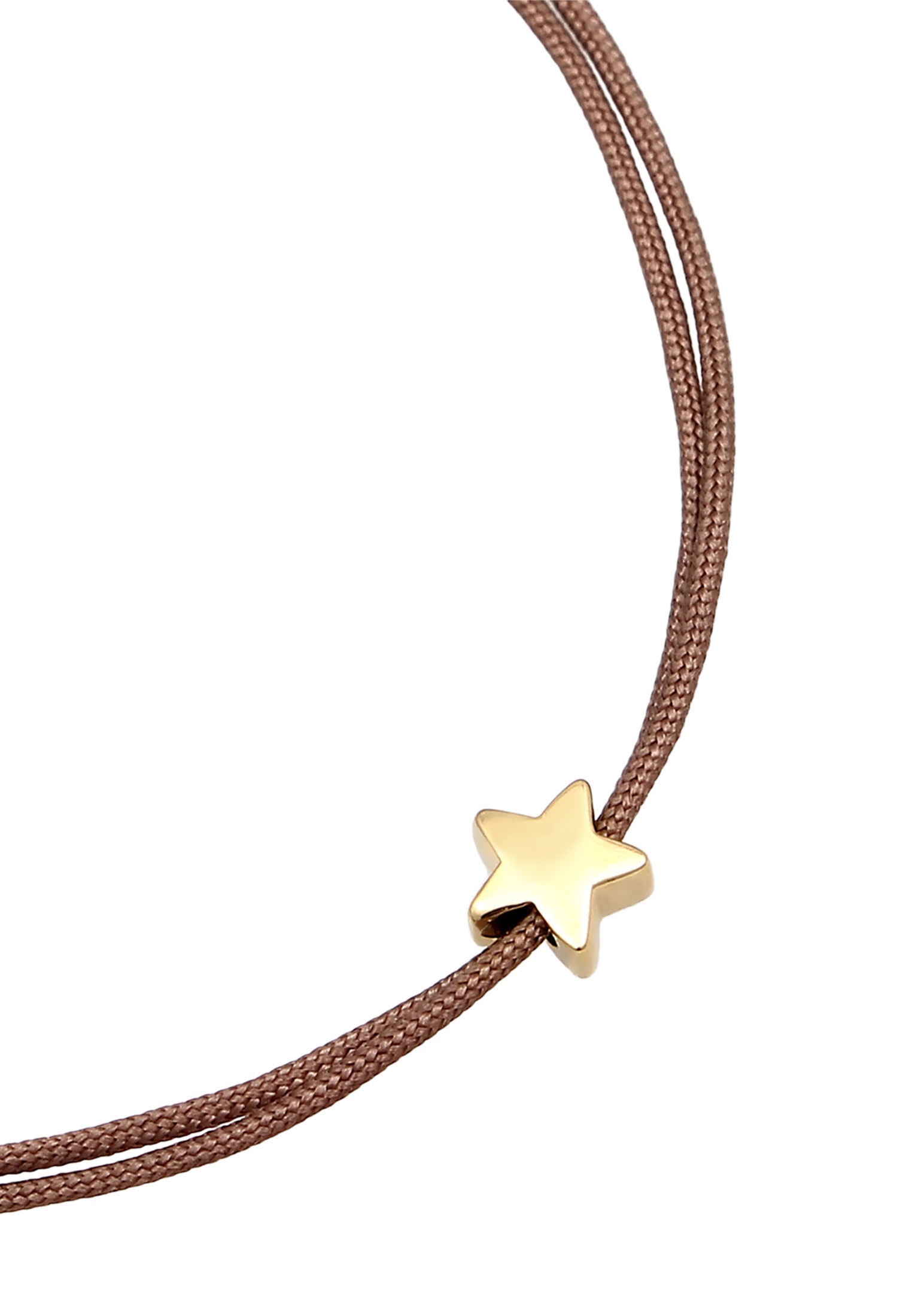 Elli Armkette »Armband Stern Astro Textilband 925 Silber«