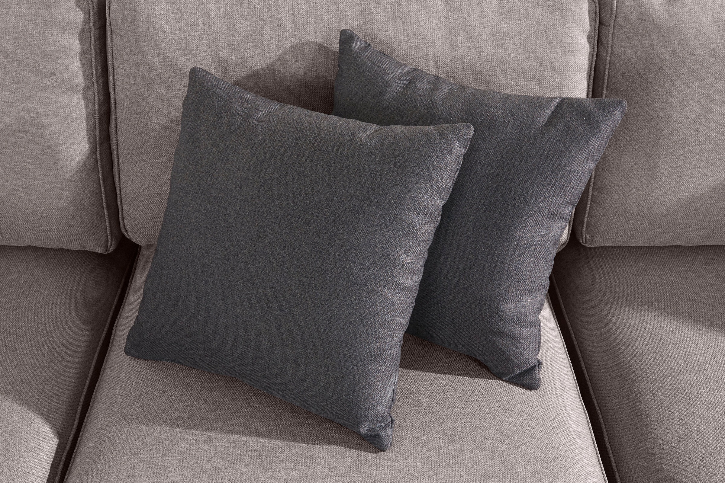 Home affaire Ecksofa »Broughton L-Form«, weicher Sitzkomfort, incl. 4 Zierkissen, Keder