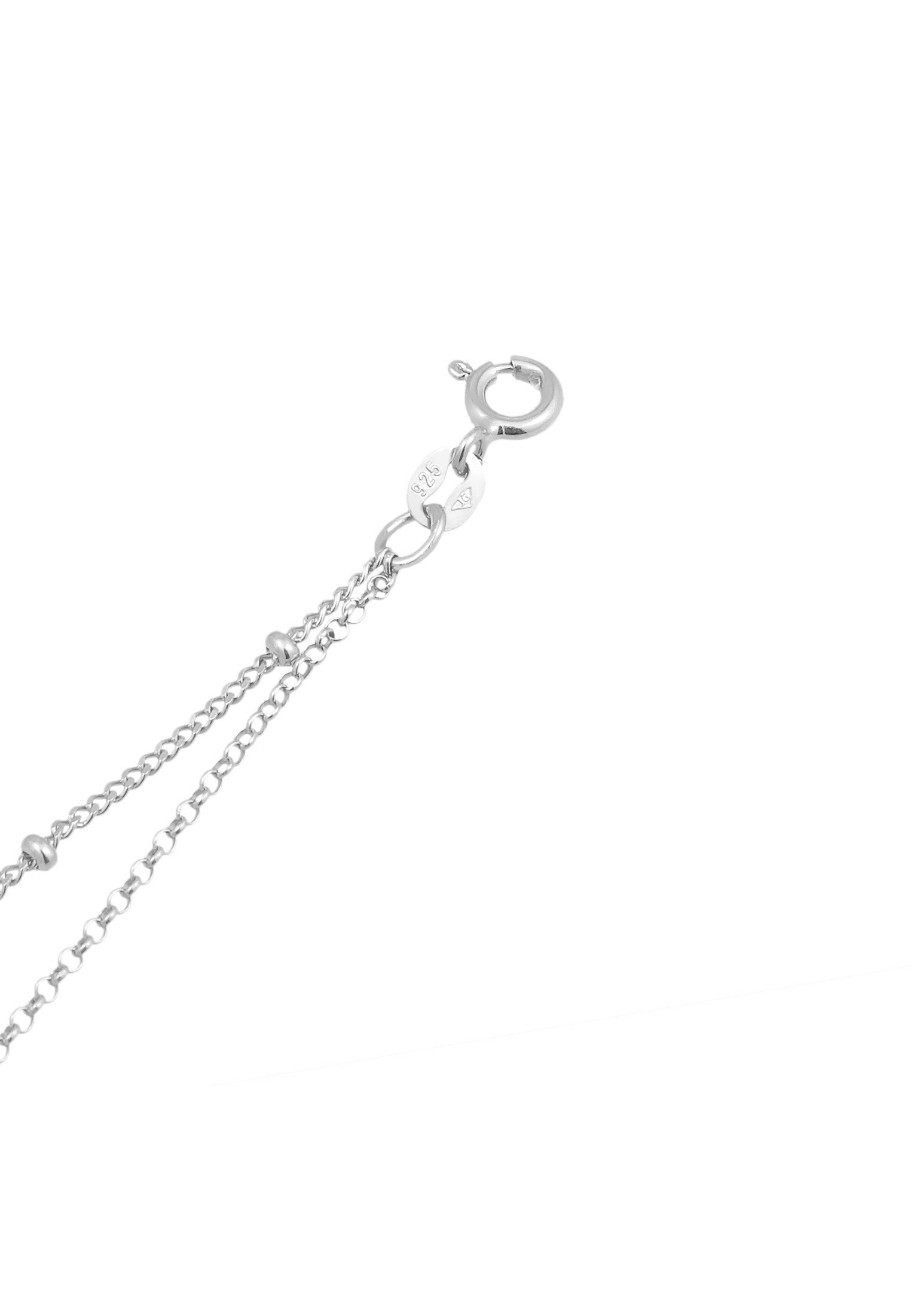 Elli Fußkette »Fußschmuck Muschelkernperle Kugelkette Layer 925 Silber«