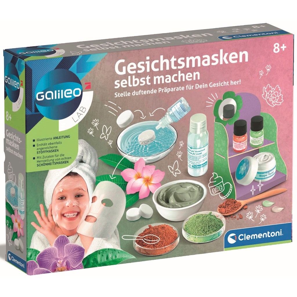 Clementoni® Experimentierkasten »Galileo, Gesichtsmasken selbst machen«