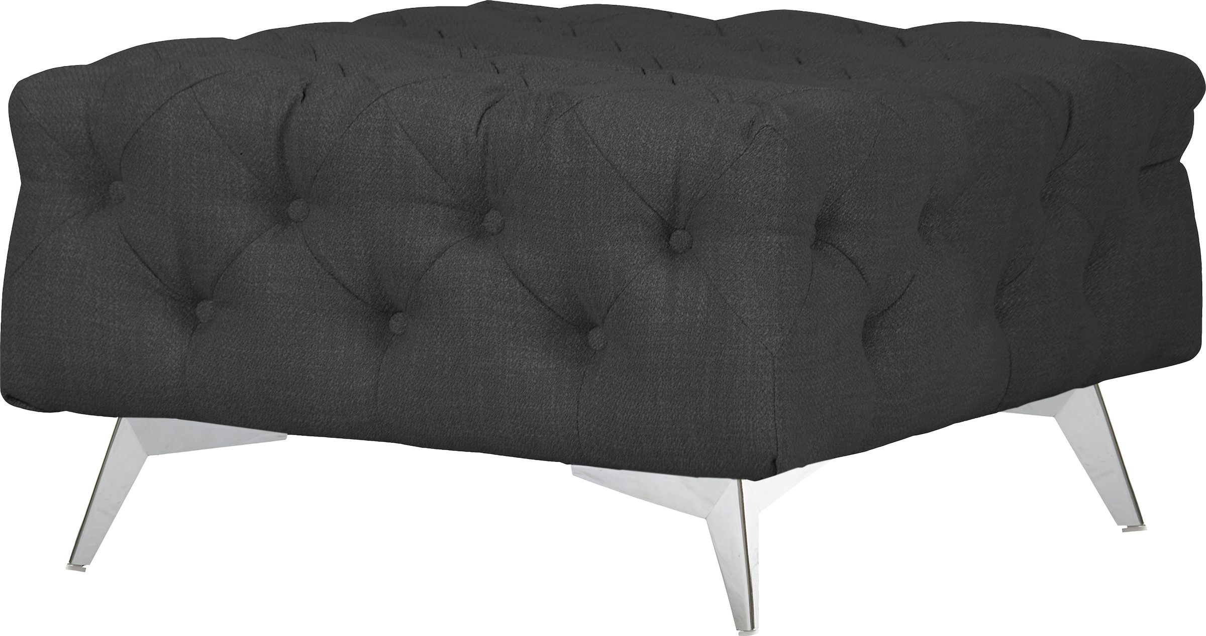 Polsterhocker »Glynis«, aufwändige Knopfheftung, moderne Chesterfield Optik, Fußfarbe...