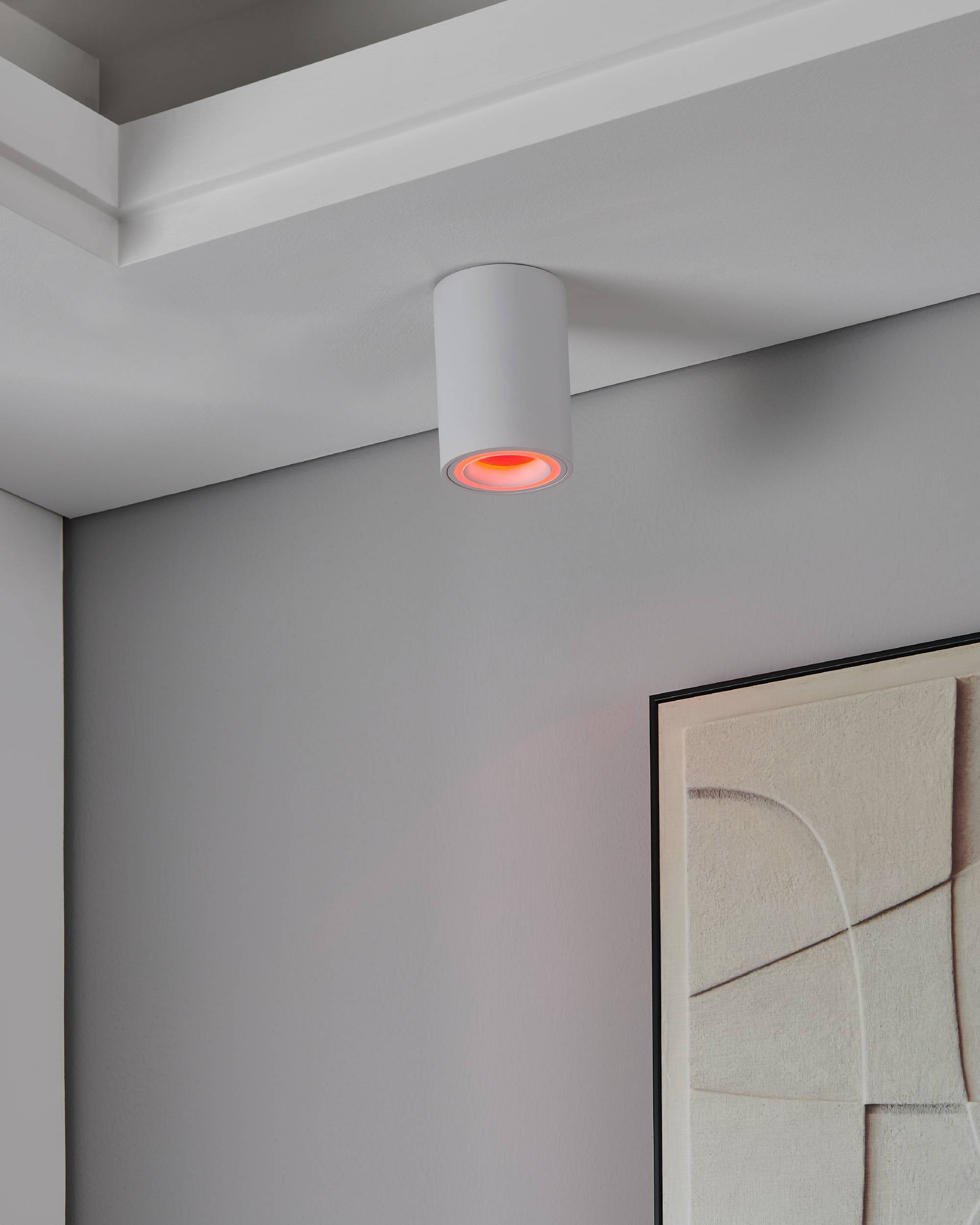 EGLO Aufbauleuchte »Carosso-Z Deckenlampe, ZigBee, App und Sprachsteuerung, dimmbar, Metal« GU10 1 Stk. Aufbauleuchte - H12 x Ø8 cm - weiß - 1X4,9W inkl.