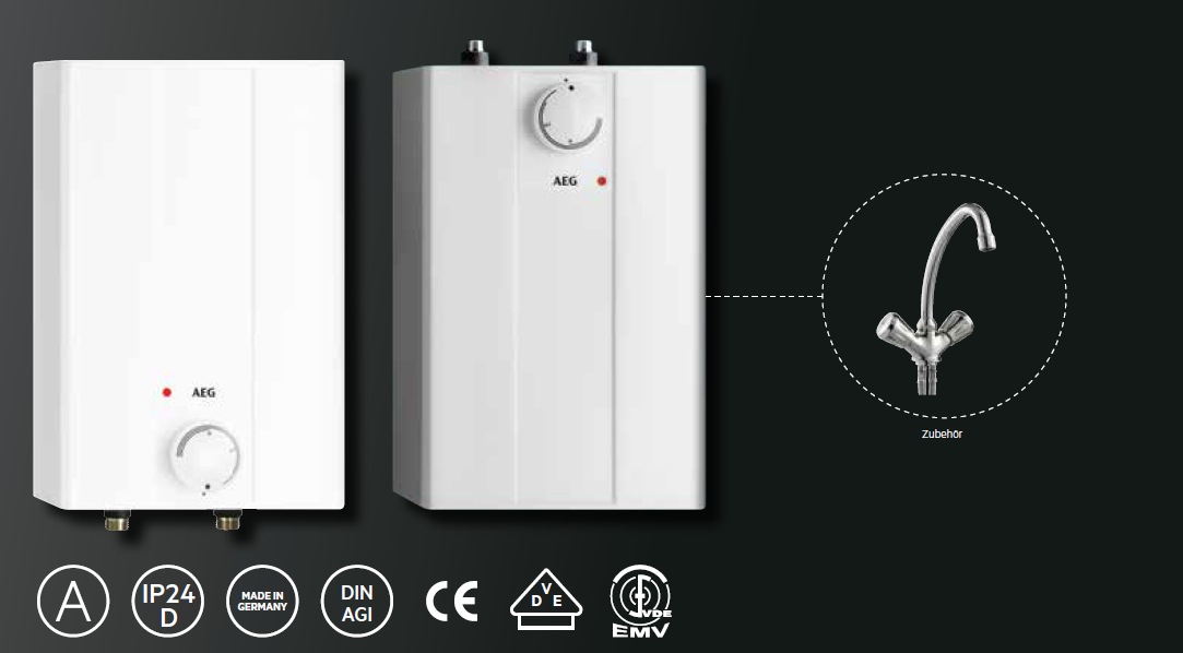 AEG Haustechnik Kleinspeicher »Hoz 5 Basis, Übertischboiler 5 Liter« Niederdruck, mit Stecker, niedriger Standby-Verbrauch