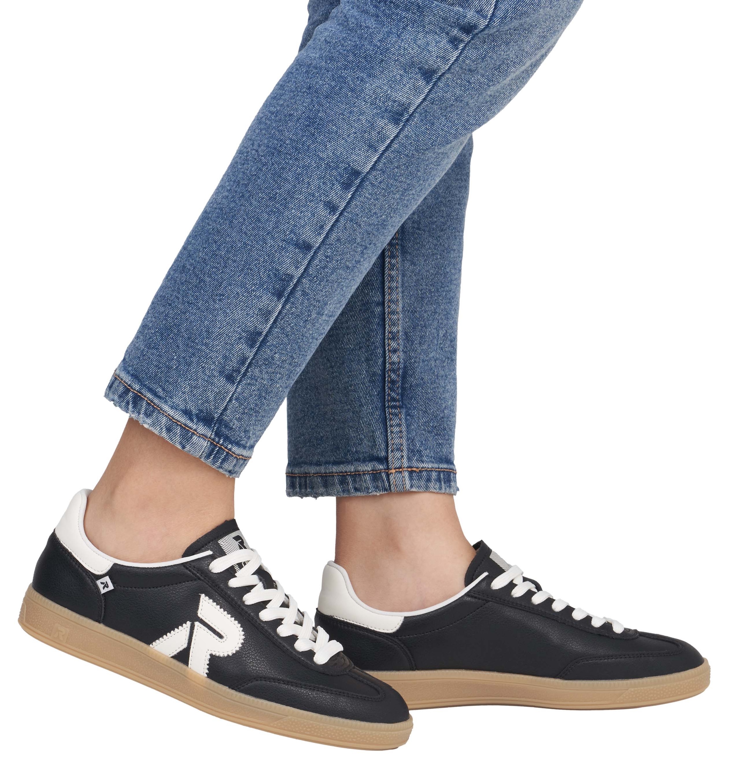 RIEKER Sport Sneaker »San Diego Swing2GO«, Retro-Sneaker, Freizeitschuh, Halbschuh mit herausnehmbarem Fußbett