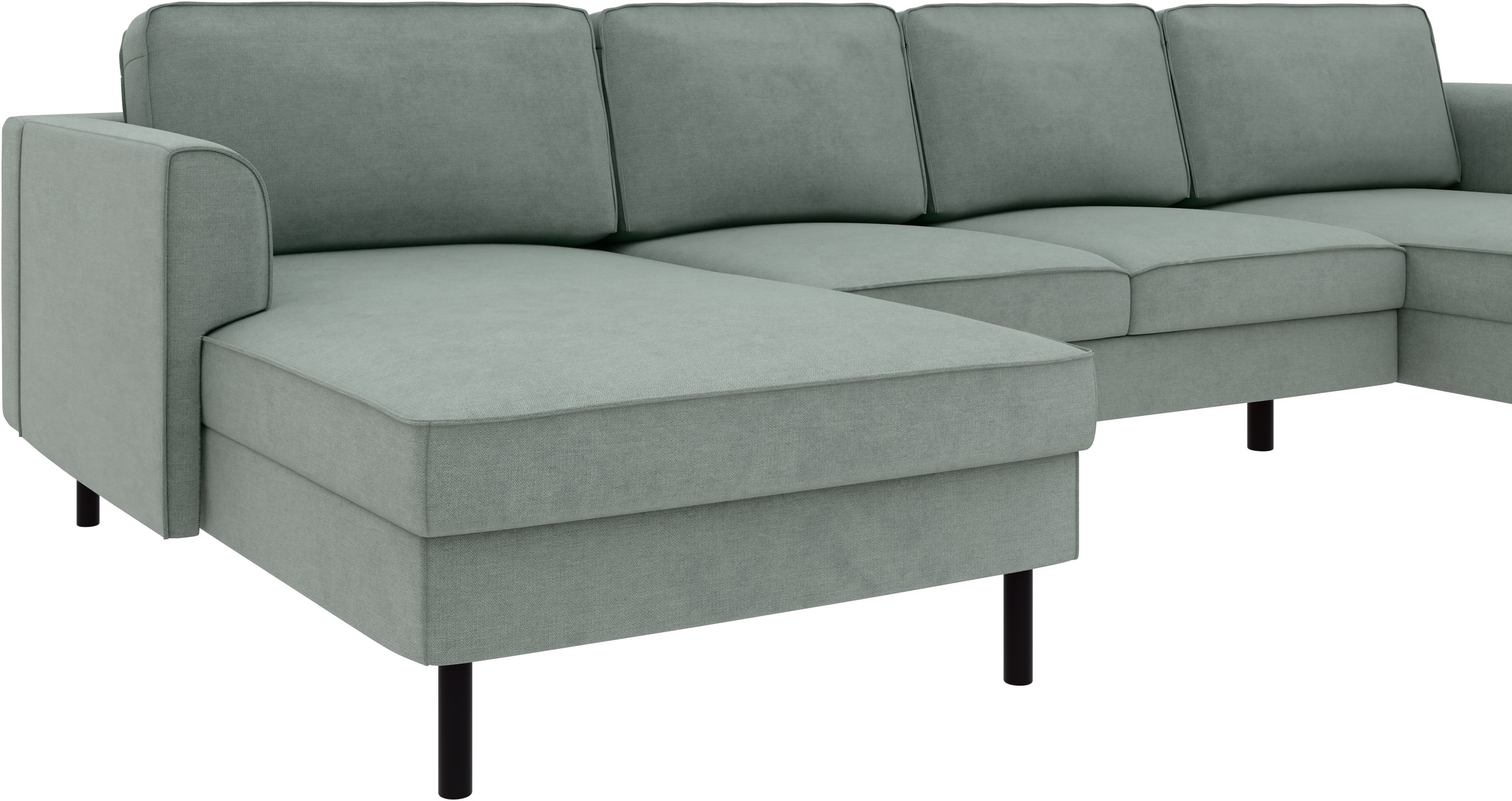 Home affaire Wohnlandschaft »Booster Couch wahlweise mit Schlaffunktion und Bettkasten-auch in Cord«, Sofa in U-Form, Breite 305 cm