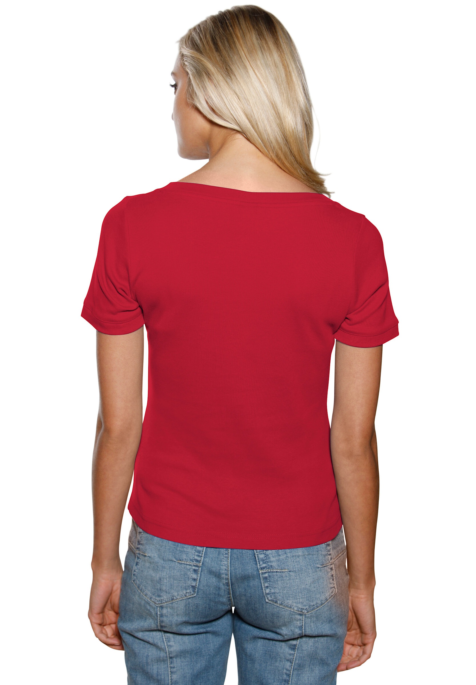 heine T-Shirt »Carré-Shirt Shirt aus Rippenware«