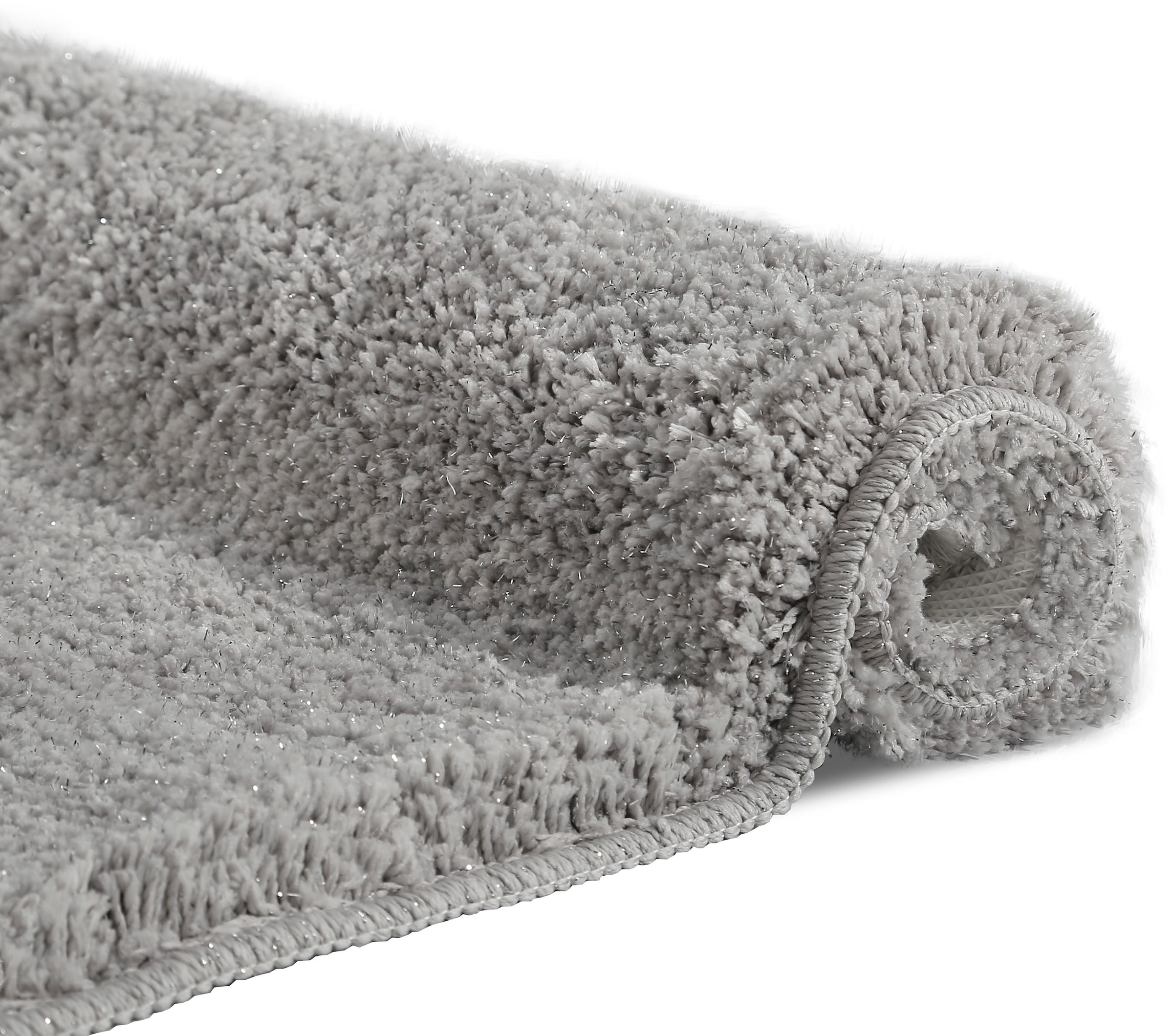 my home Badematte »Glitzer, Badvorleger, Badezimmer Teppich«, rutschhemmend beschichtet, fußbodenheizungsgeeignet-schnell trocknend-strapazierfähig, Badteppich, Akzente durch Glitzer-Garn