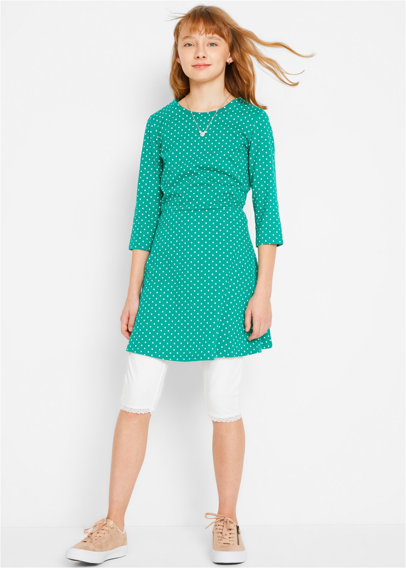 bonprix Caprileggings  aus Baumwolle und Elasthan, mit elastischem Komfortbund, unifarben