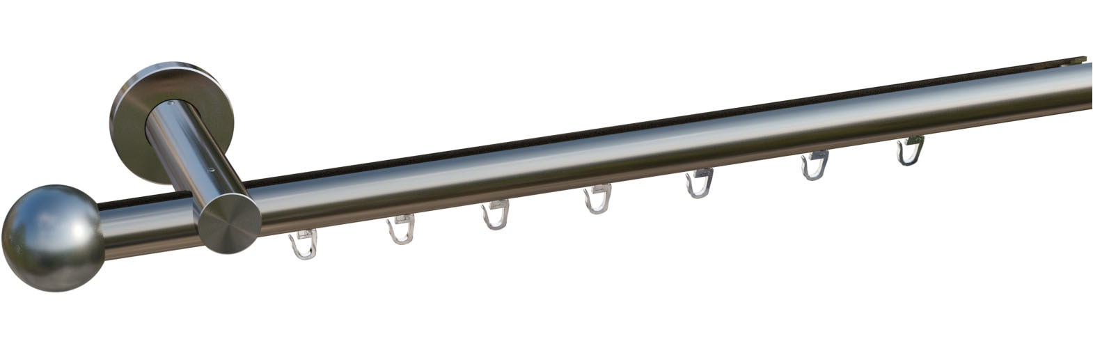 indeko Gardinenstange »Colombes« Ø 16 mm 1 läufig-läufig Wunschmaßlänge Innenlauf Komplett-Set inkl. Gleitern und Montagematerial