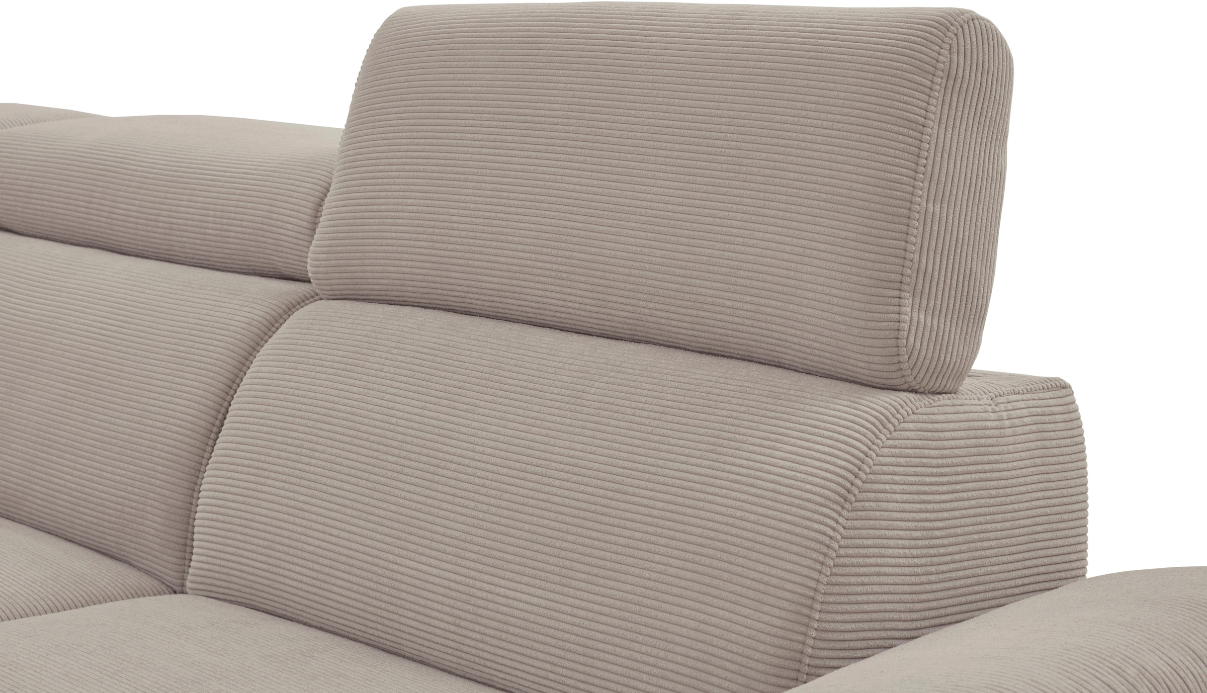 Home affaire Ecksofa »Arnayon mit Querschläfer-Bettfunktion, Schlafsofa, großer Bettkasten« manuelle Kopfteilverstellung, Tonnentaschen-Federkern, Feincord L-Form