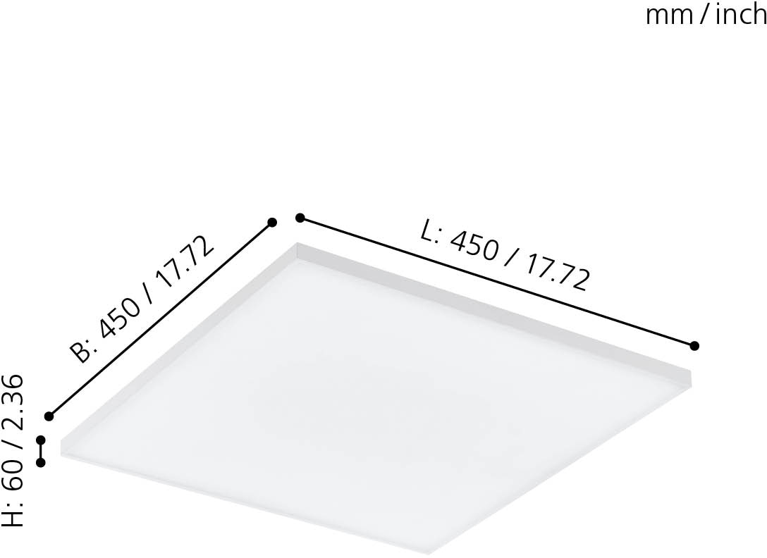 EGLO LED Panel 3 Garantie kaufen | XXL flaches flammig-flammig, mit Jahren online »TURCONA«, rahmenlos, 1 Design