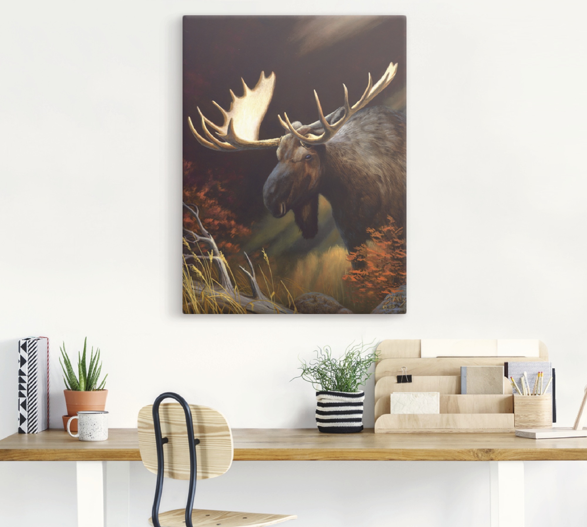 Artland Wandbild »Elch Foto«, Wildtiere, (1 St.), als Alubild, Leinwandbild, Wandaufkleber oder Poster in versch. Größen