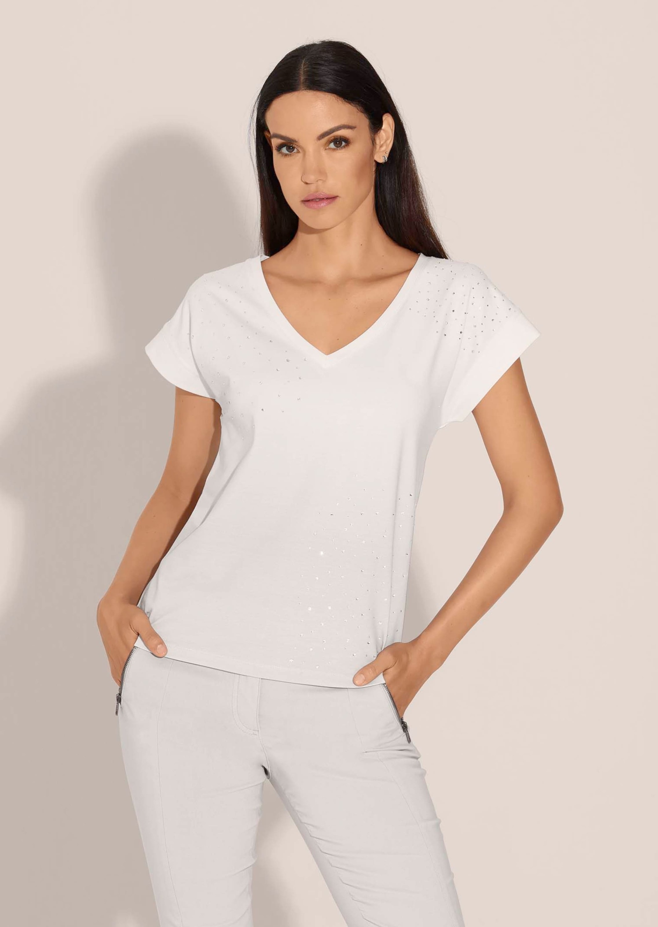 MADELEINE Kurzarmshirt »Shirt Jersey-Shirt mit Glitzersteinchen«