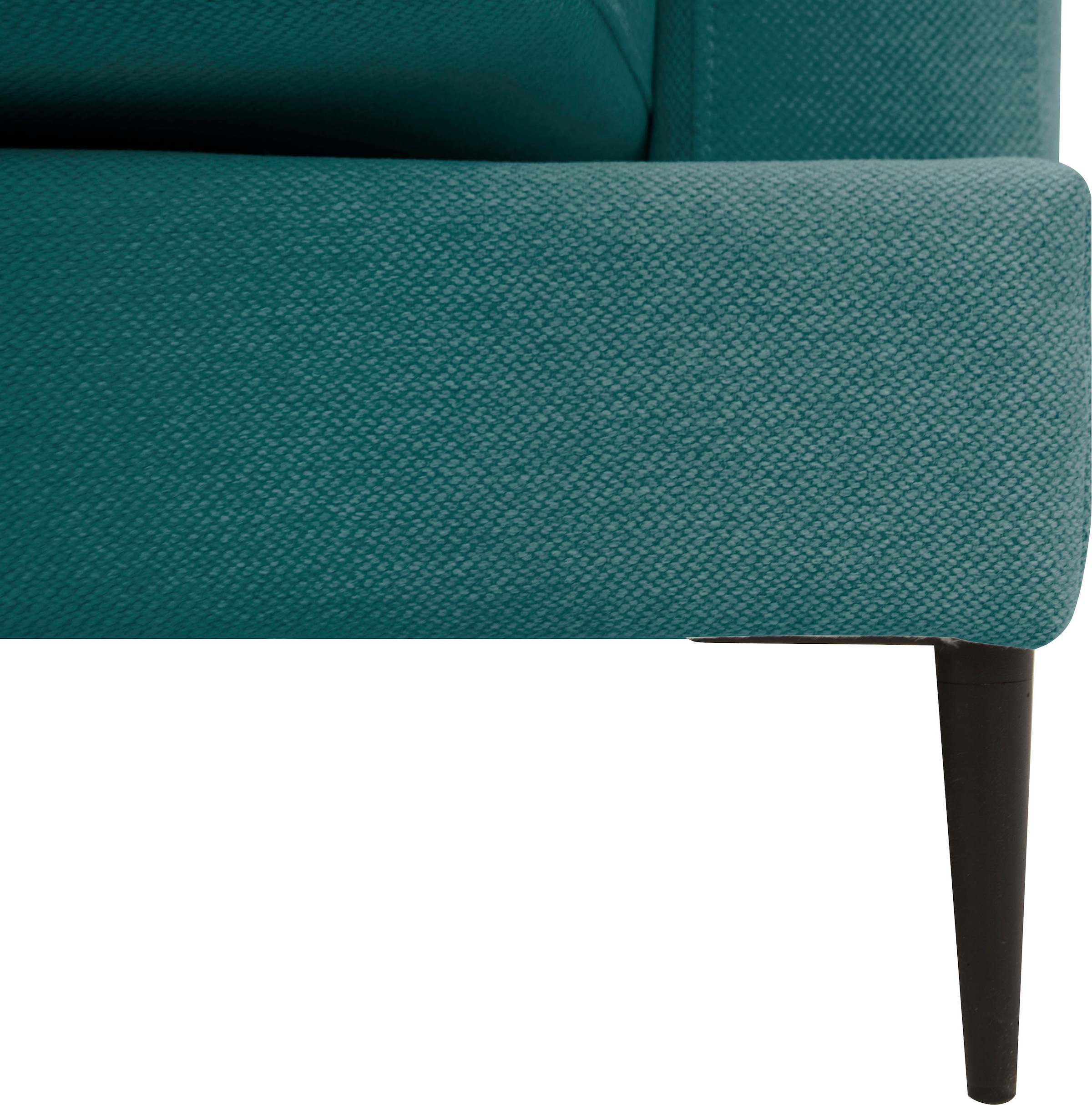 Leonique Recamiere »Cozy Chaiselongue, Maße B/T/H: 195/97/80 cm«, mit losen Kissen und Metallbeinen, Armlehne links oder rechts wählbar