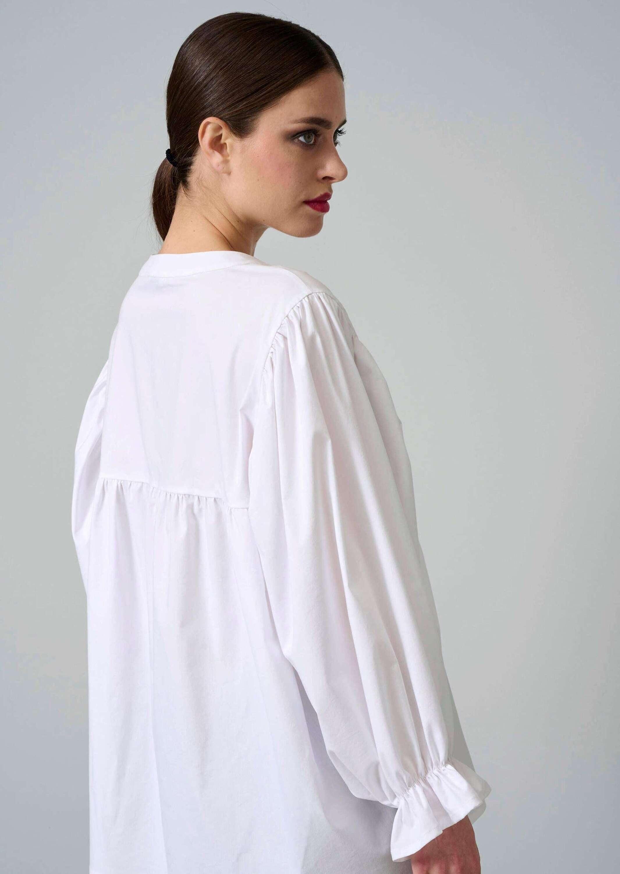 Alba Moda Schlupfbluse »Popelinebluse Popelinebluse mit Stehkragen«