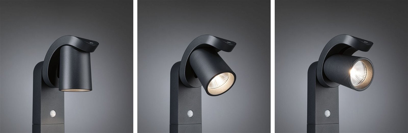 Paulmann LED Pollerleuchte »Cuff IP44 782mm 3000K 10W 700lm 230V 70° Aluminium«, 1 flammig, Bewegungsmelder