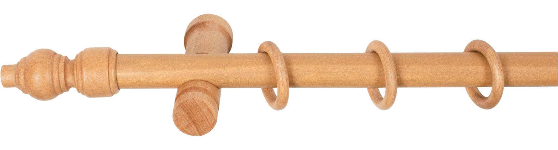 SN DECO GROUP Gardinenstange »Filigrano« 1 läufig-läufig Fixmaß 28 mm, Holz, verschiedene Längen und Farben, Komplettset