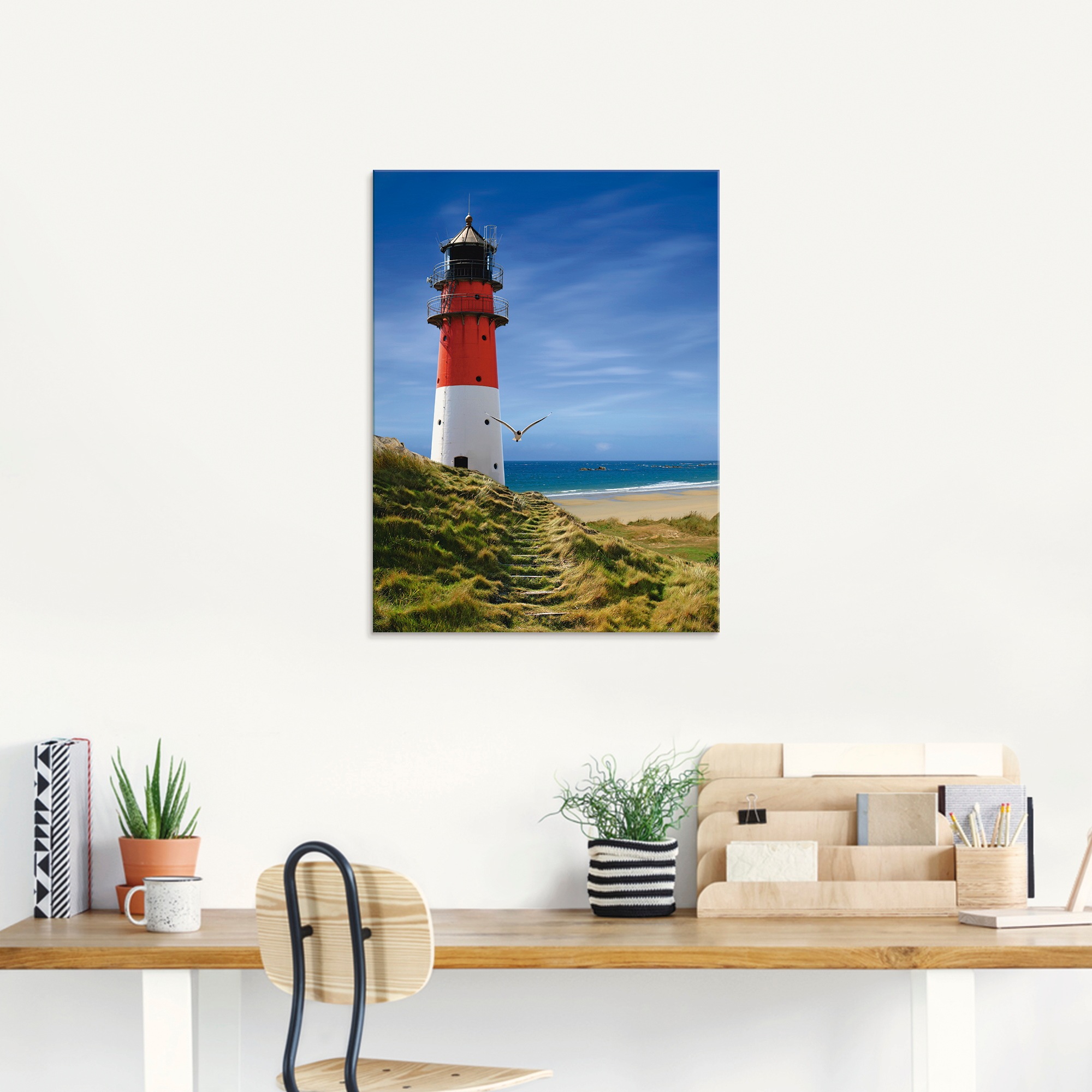 Artland Glasbild »Leuchtturm am Deich« Gebäude 1 Stk. tlg. in verschiedenen Größen