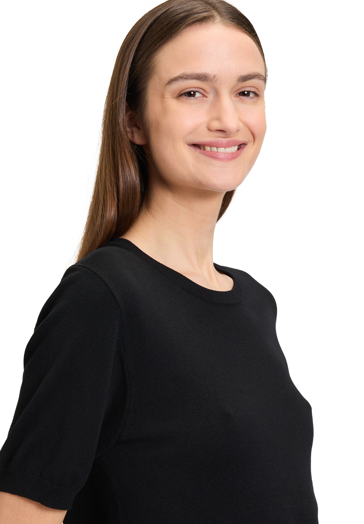 Betty&Co Rundhalspullover »Feinstrickpullover mit Rundhalsausschnitt«