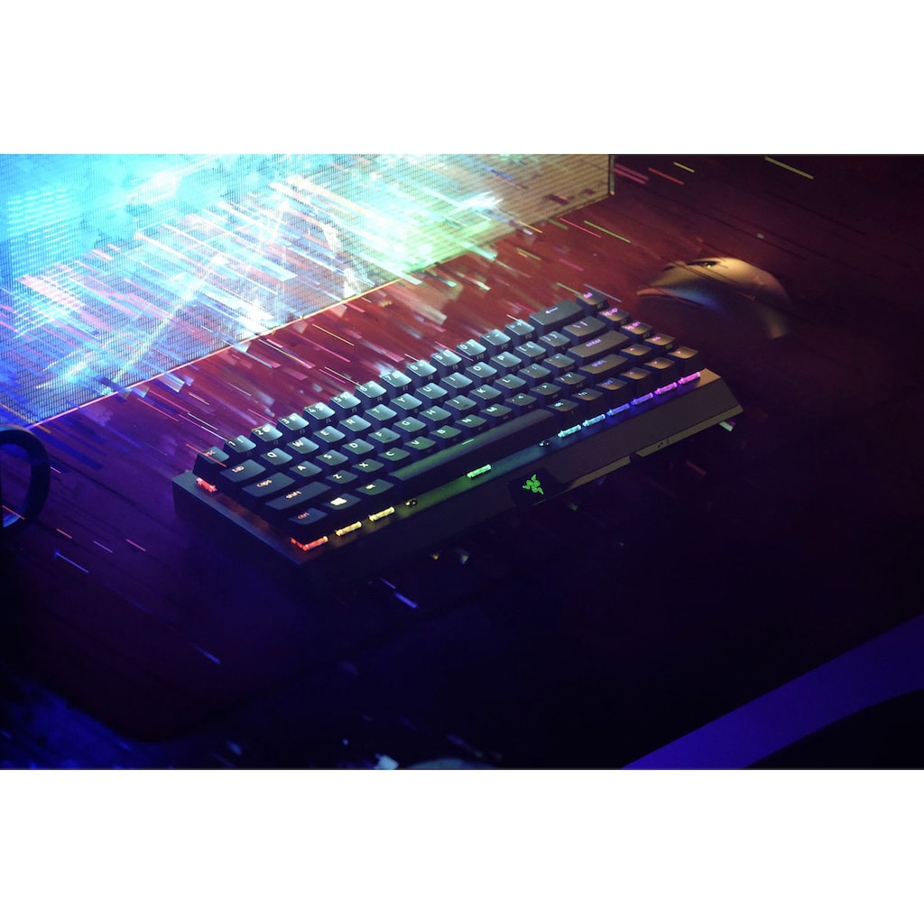 RAZER Gaming-Tastatur »BlackWidow V3 Mini HyperSpeed - Gelb Switch - DE«, (Profil-Speicher-Gaming-Modus)