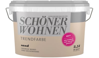 SCHÖNER WOHNEN-Kollektion Wand- und Deckenfarbe »Trendfarbe Sand, matt«, 2,5 l kaufen