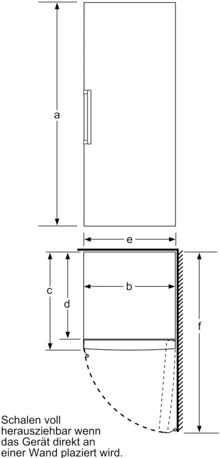 BOSCH Gefrierschrank 6 »GSN51AWDV«, 161 cm hoch, 70 cm breit