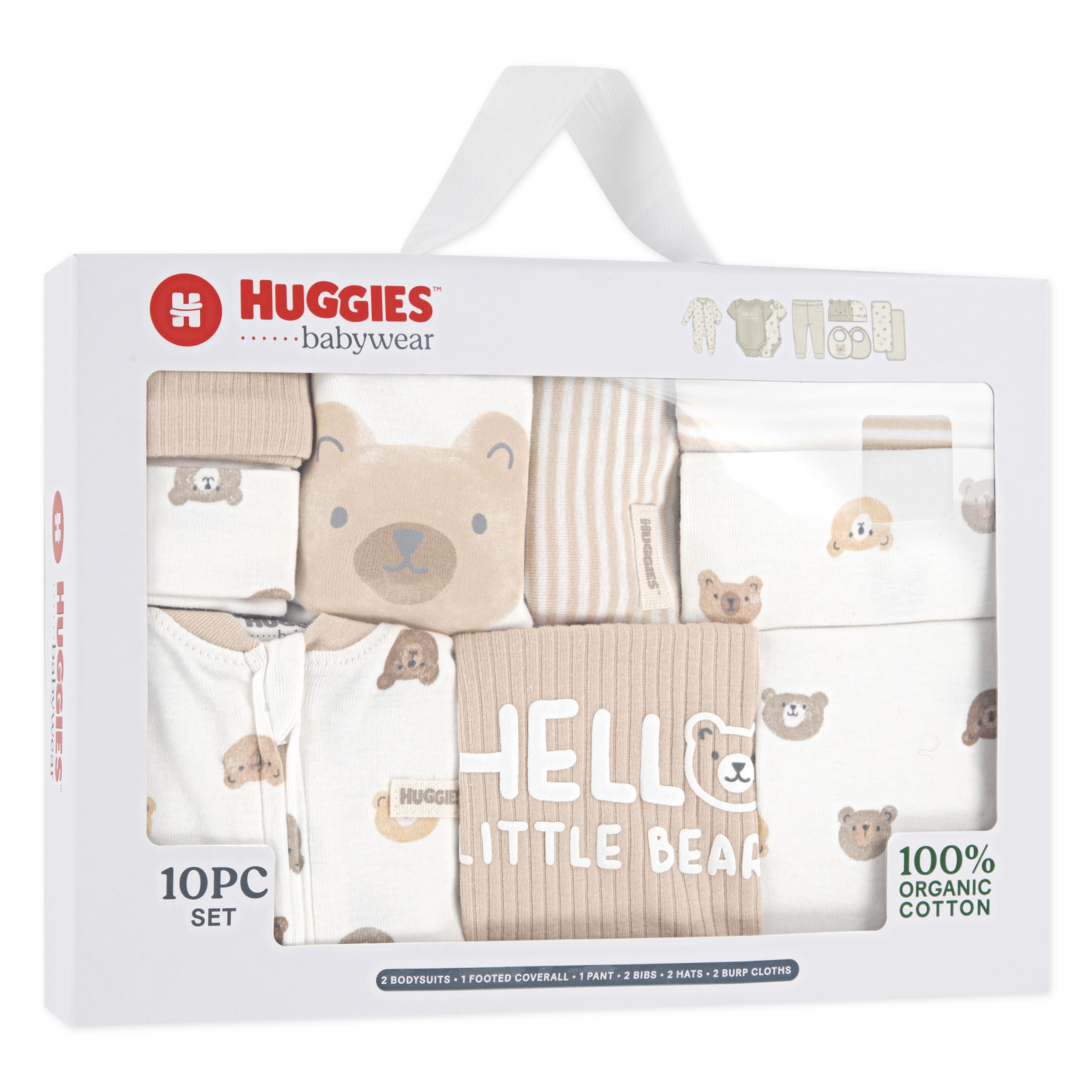 HUGGIES babywear Neugeborenen-Geschenkset »HGHN 10PC GIFT BOX SET« Set, 10 Stk. mit Bärchenmotiven