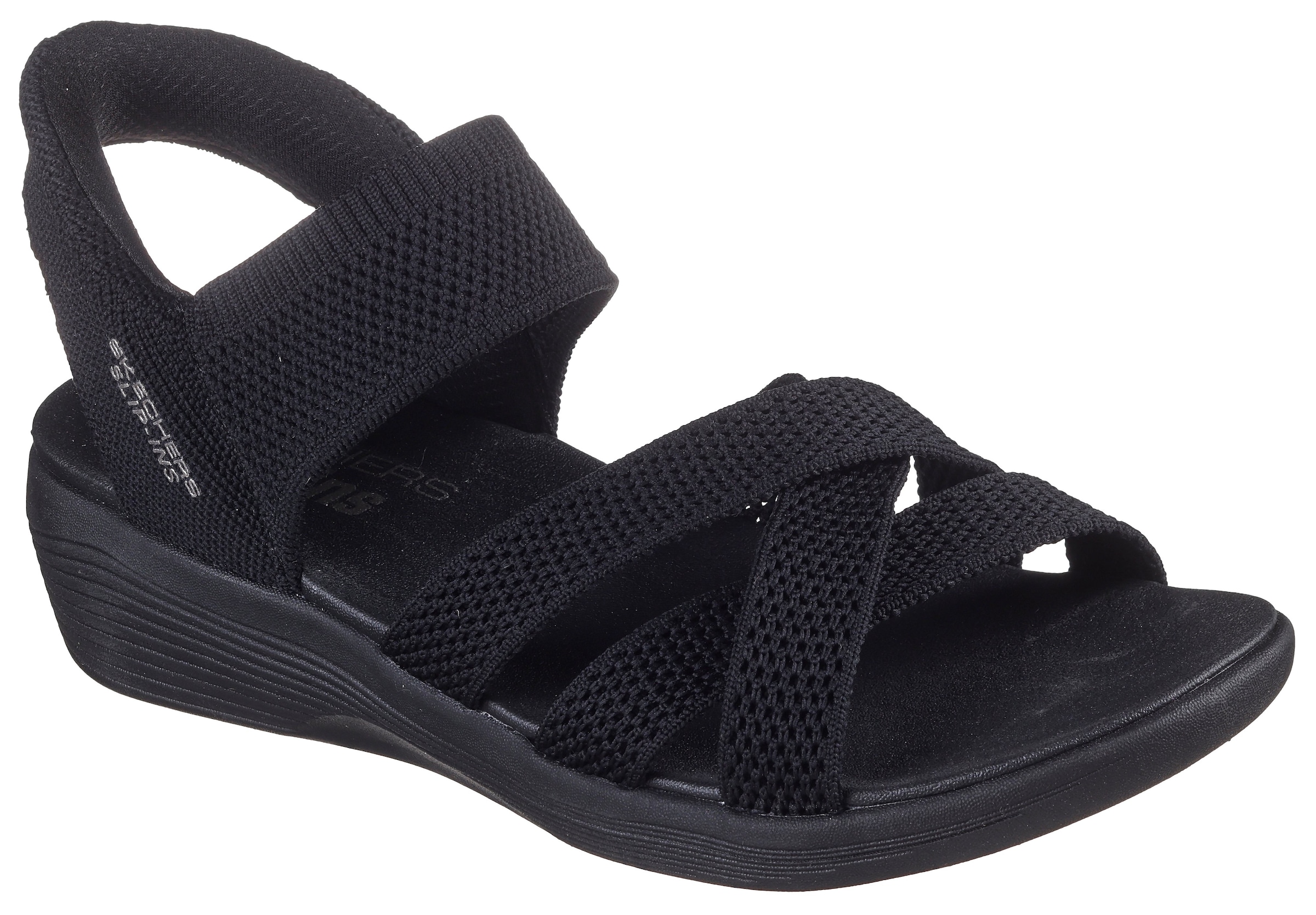 Skechers Keilsandalette »ARYA«, Freizeitschuh, Sandale in veganer Verarbeitung
