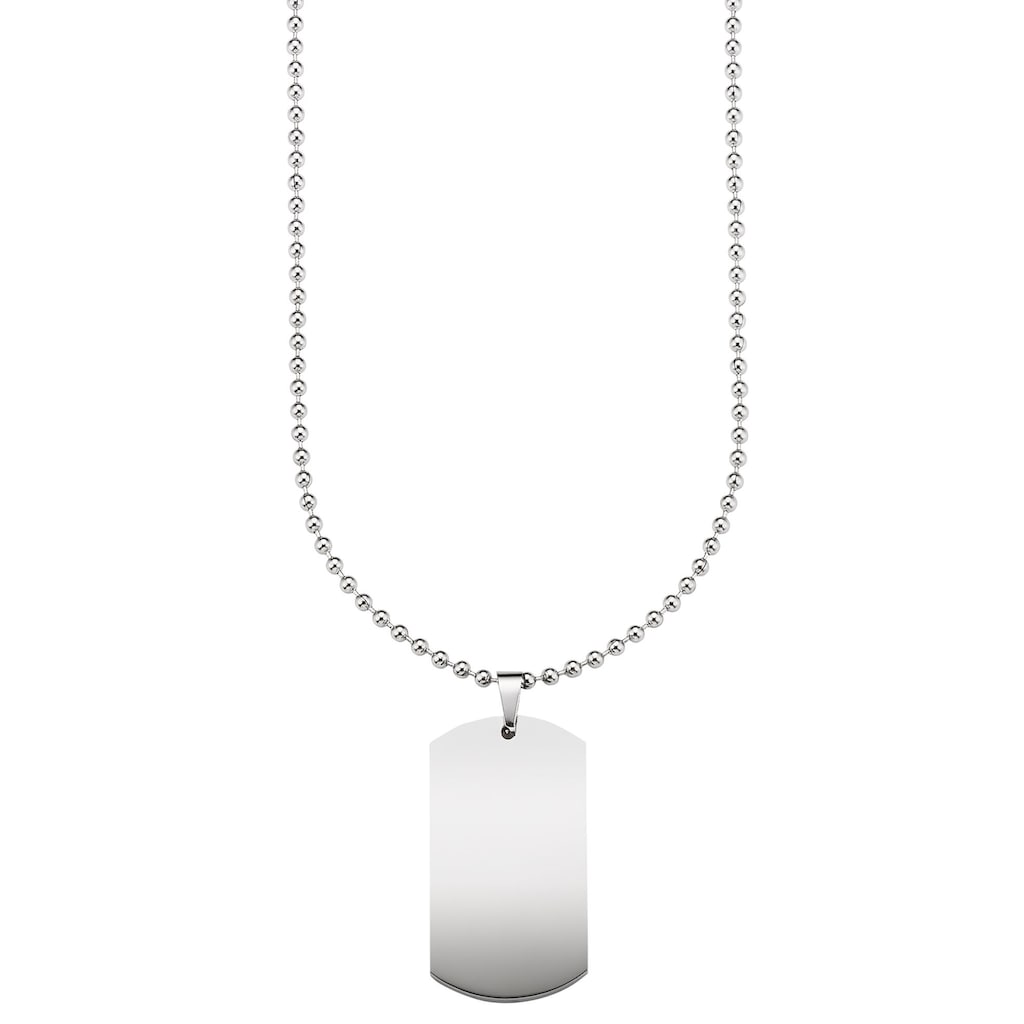 Bruno Banani Edelstahlkette »Schmuck Geschenk, Halskette Dog Tag, Kugelkette, Anlass Geburtstag«