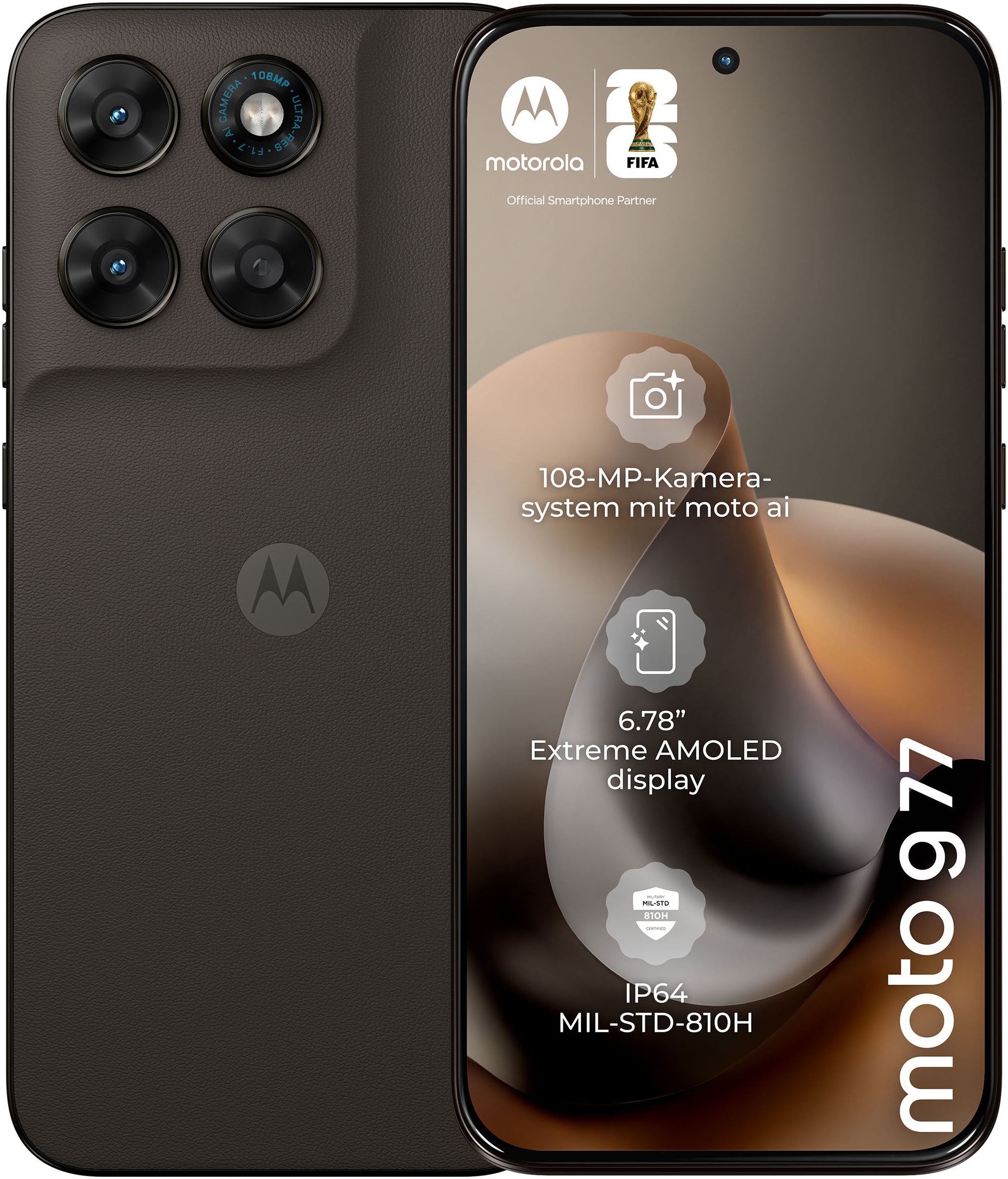 Motorola Smartphone »moto g77 256GB« PANTONE® Black Olive
