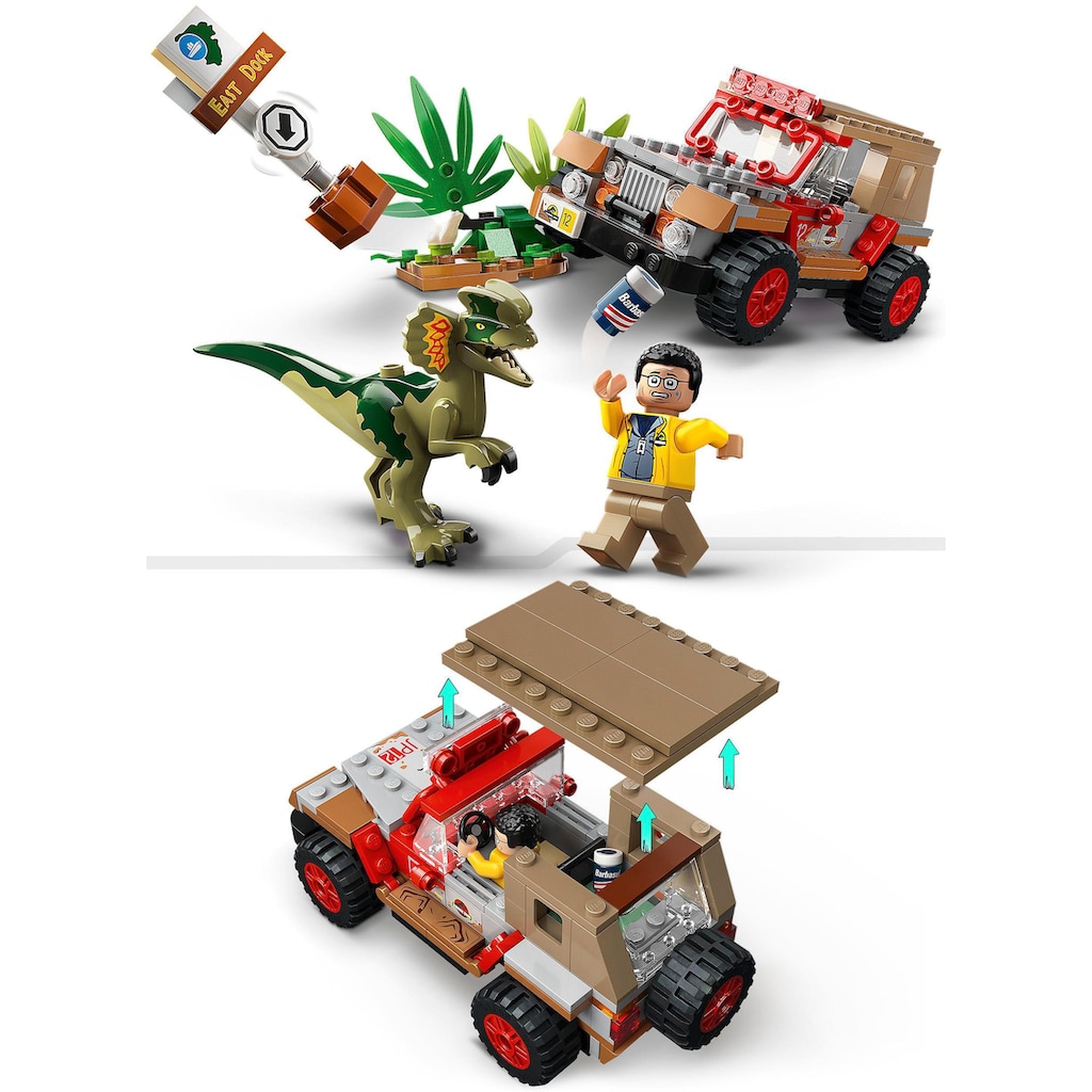 LEGO® Konstruktionsspielsteine »Hinterhalt des Dilophosaurus (76958), LEGO® Jurassic Park«, (211 St.)