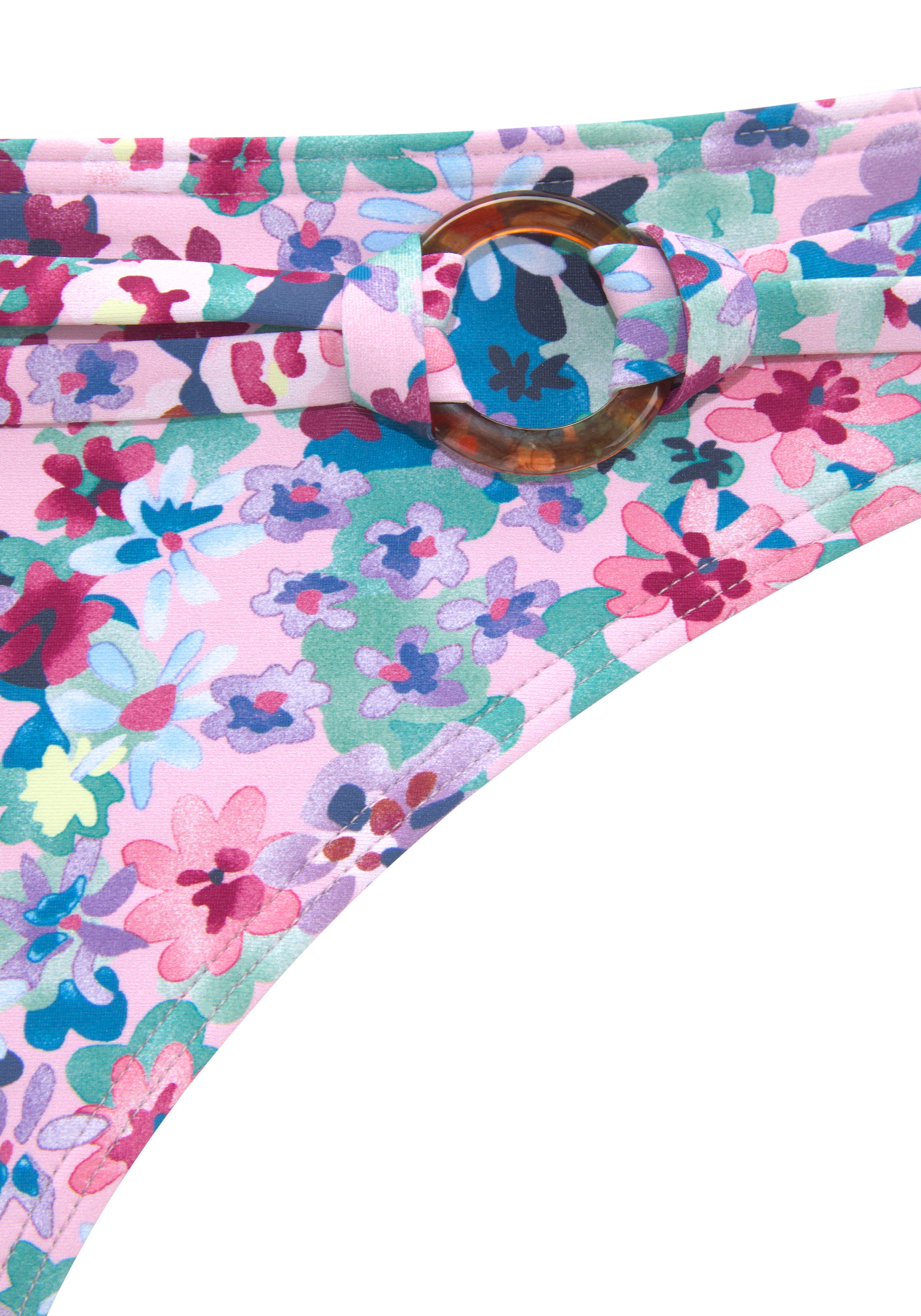 s.Oliver Bikini-Hose »Scatter«, mit Ring in Hornoptik, aus Microfaser, mit recyceltem Polyamid