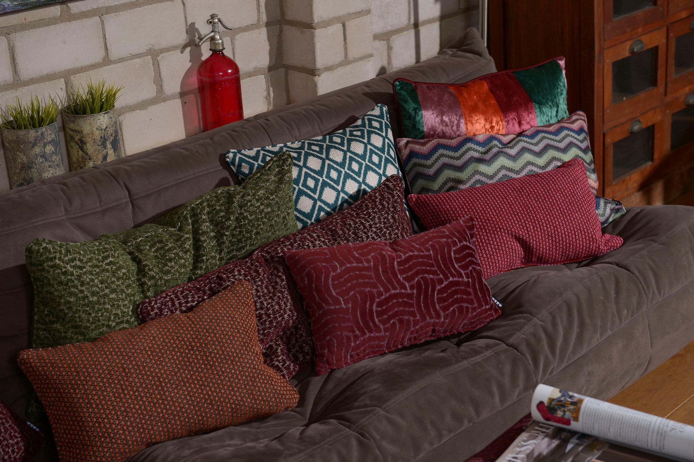 H.O.C.K. Dekokissen »Sheffo« Strukturstoff, Kissenhülle mit Füllung, 1 Stück