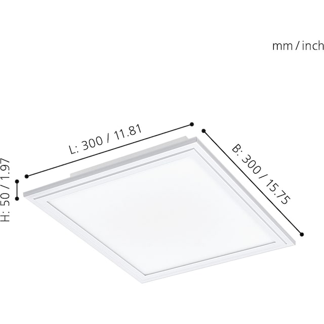 EGLO LED Panel »SALOBRENA-C«, 1 flammig-flammig, Deckenlampe 30cm, Weiß, LED  Deckenleuchte, Fernbedienung, RGB, dimmbar online kaufen | mit 3 Jahren XXL  Garantie