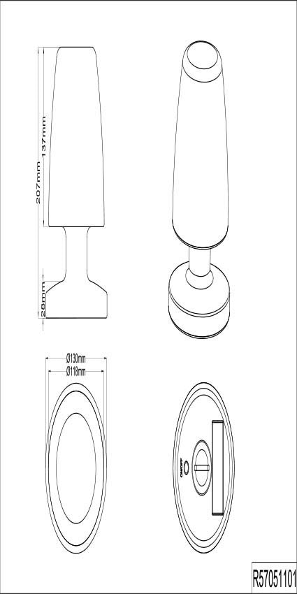 TRIO Leuchten LED Außen-Tischleuchte »Dora«, 1 flammig-flammig, LED Aussen-Tischlampe mit Akku, IP44, inkl. USB-Ladekabel