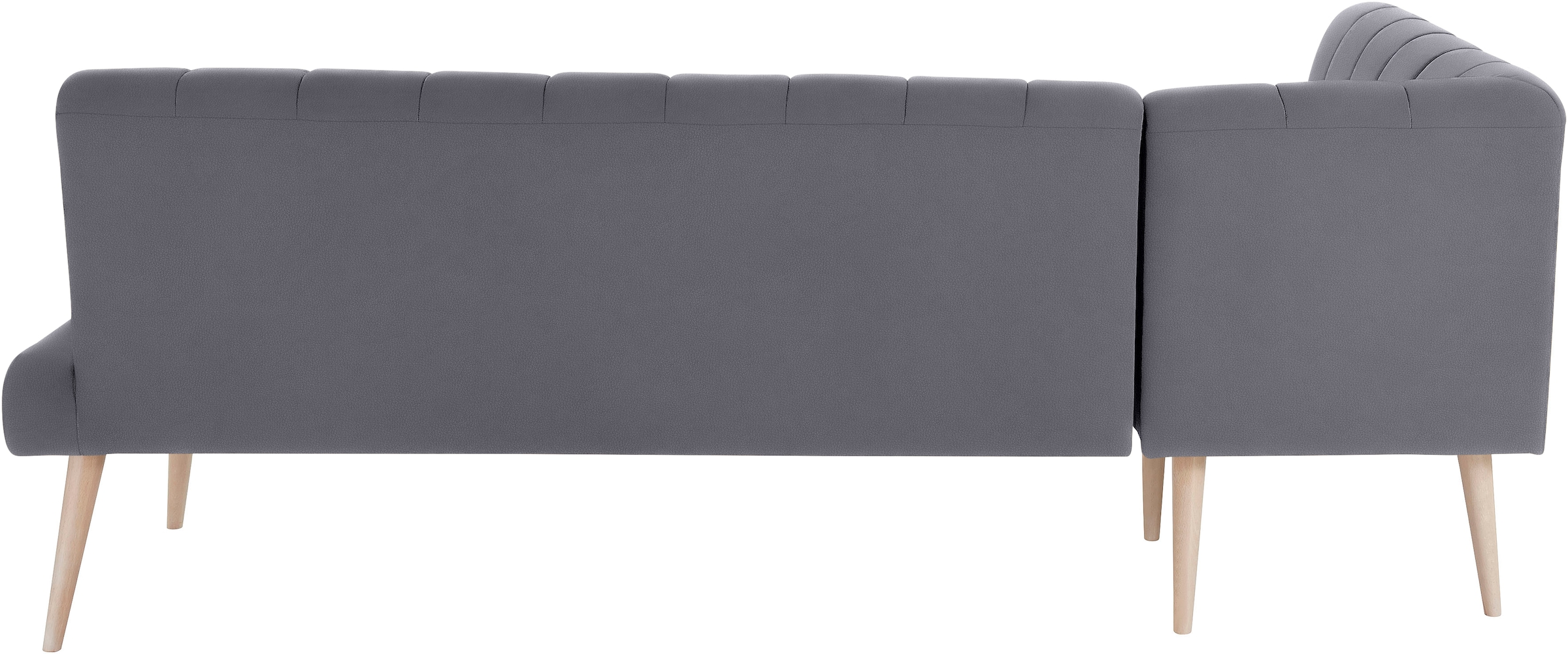exxpo - sofa fashion Eckbank »Costa, moderne Rückensteppung, bequem und elegant, hoher Holzfuß«, hochwertig verarbeitet, Frei im Raum stellbar