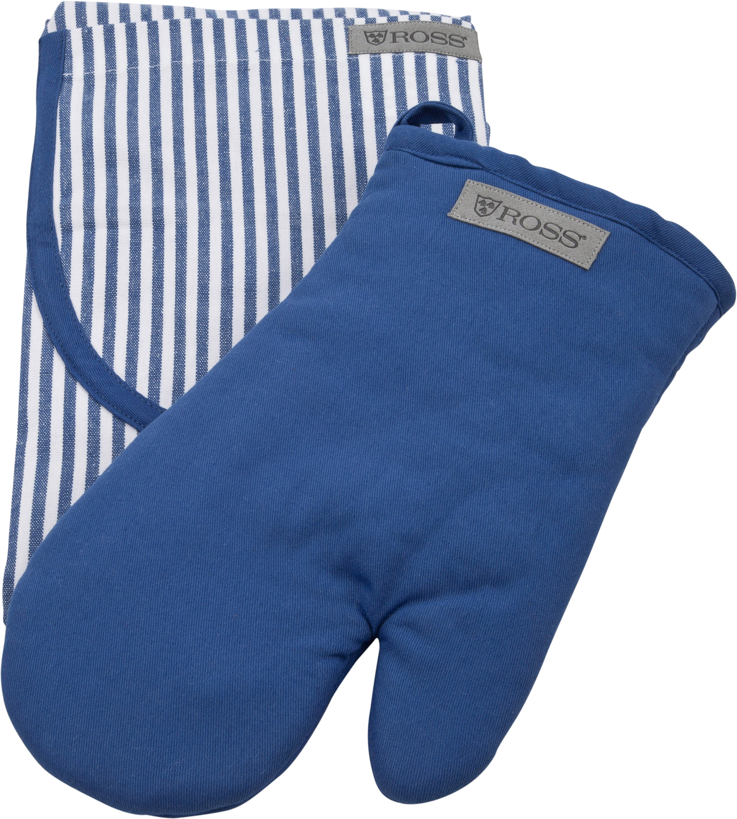 ROSS Grillhandschuhe "Exclusiv" inkl. Latzschürze, 100% Baumwolle