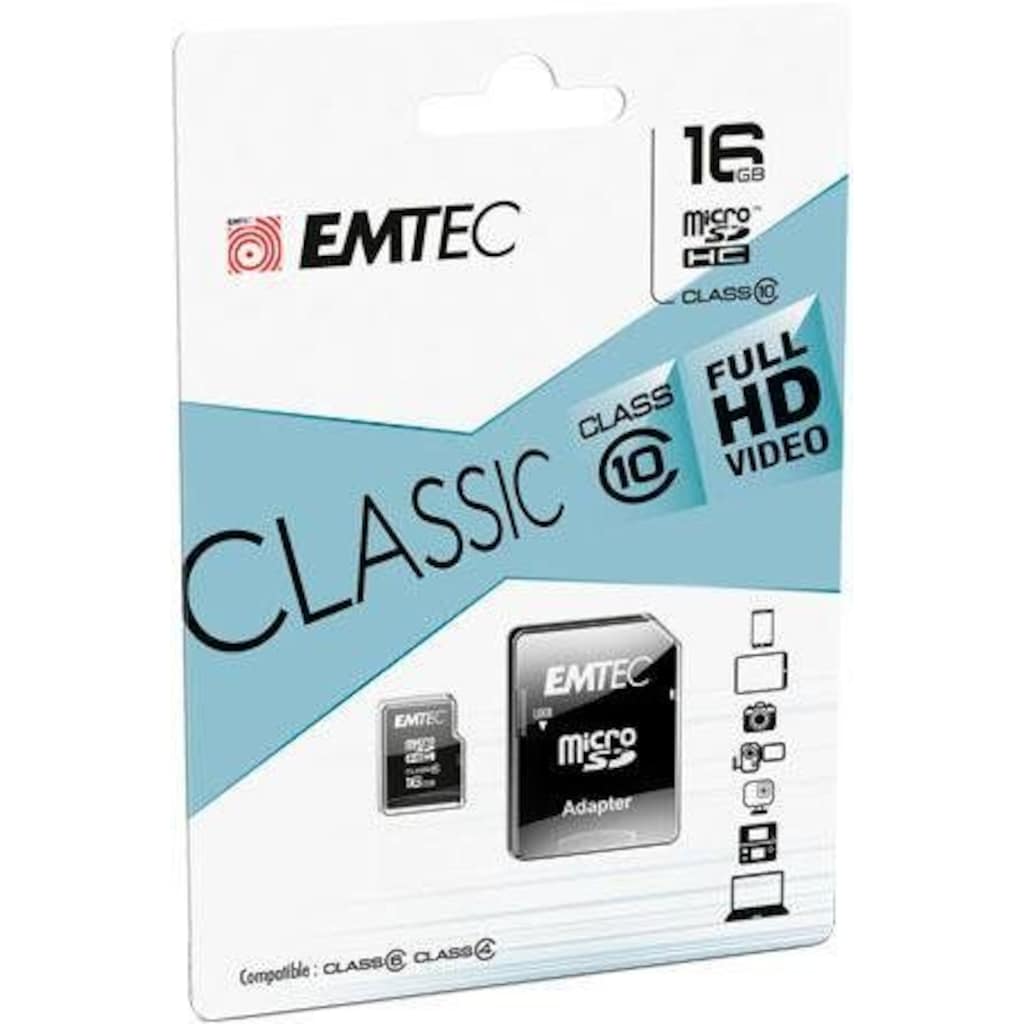 EMTEC Speicherkarte »microSD Class10 Classic«, (Class 10 30 MB/s Lesegeschwindigkeit)