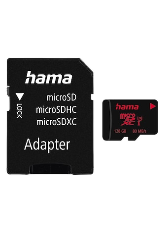 Hama Speicherkarte »microSDXC 64GB UHS Speed Class 3 UHS-I 80MB/s + Adapter/Mobile«,... kaufen