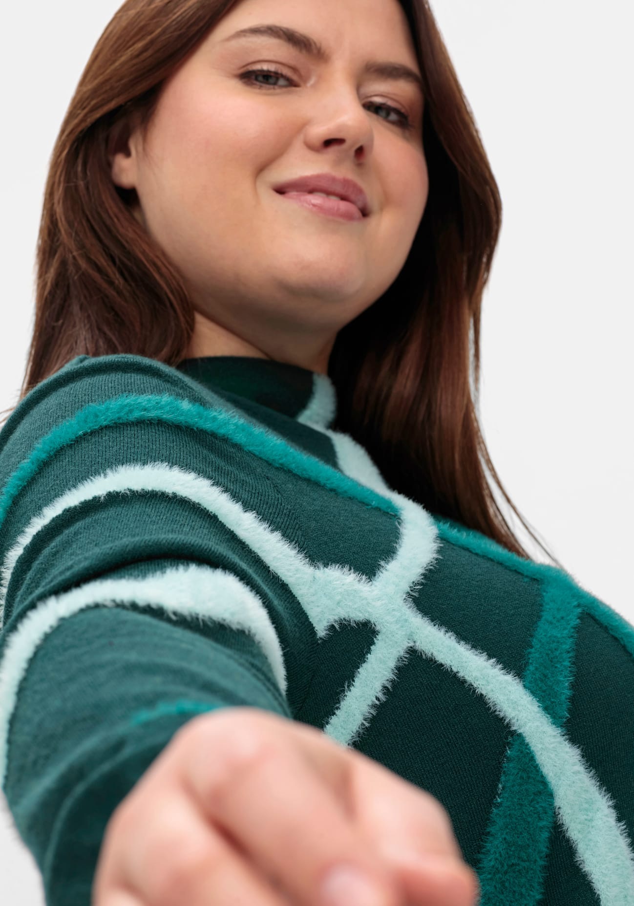 Sheego Stehkragenpullover »Stehkragenpullover«