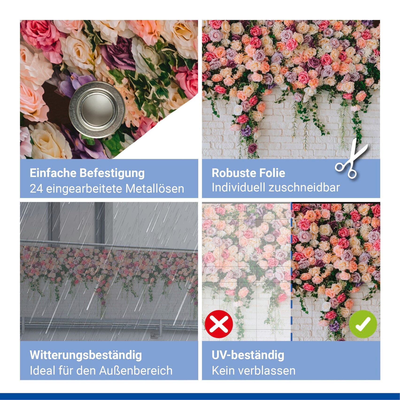 Maximex Balkonsichtschutz 5 m, UV- und witterungsbeständig