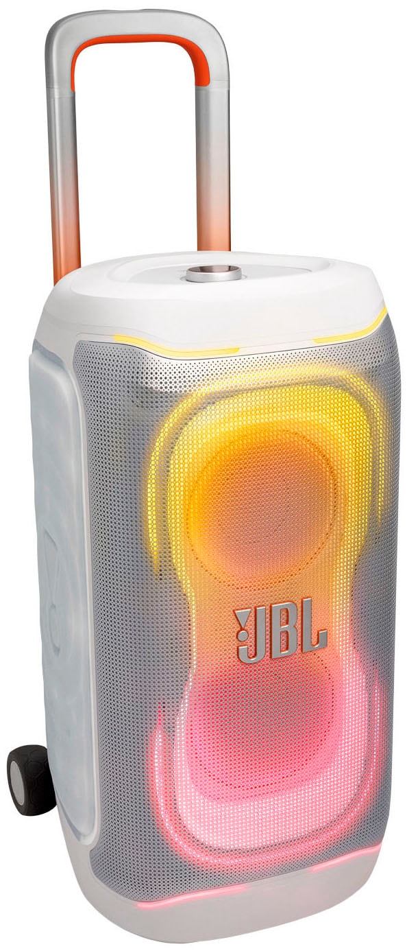 JBL Party-Lautsprecher »PARTYBOX 330« (A2DP Bluetooth | AVRCP Bluetooth | Bluetooth Lautstärkeanpassung 280 W) Tragbarer Party-Lautsprecher mit Beleuchtung, Teleskopgriff und Rollen