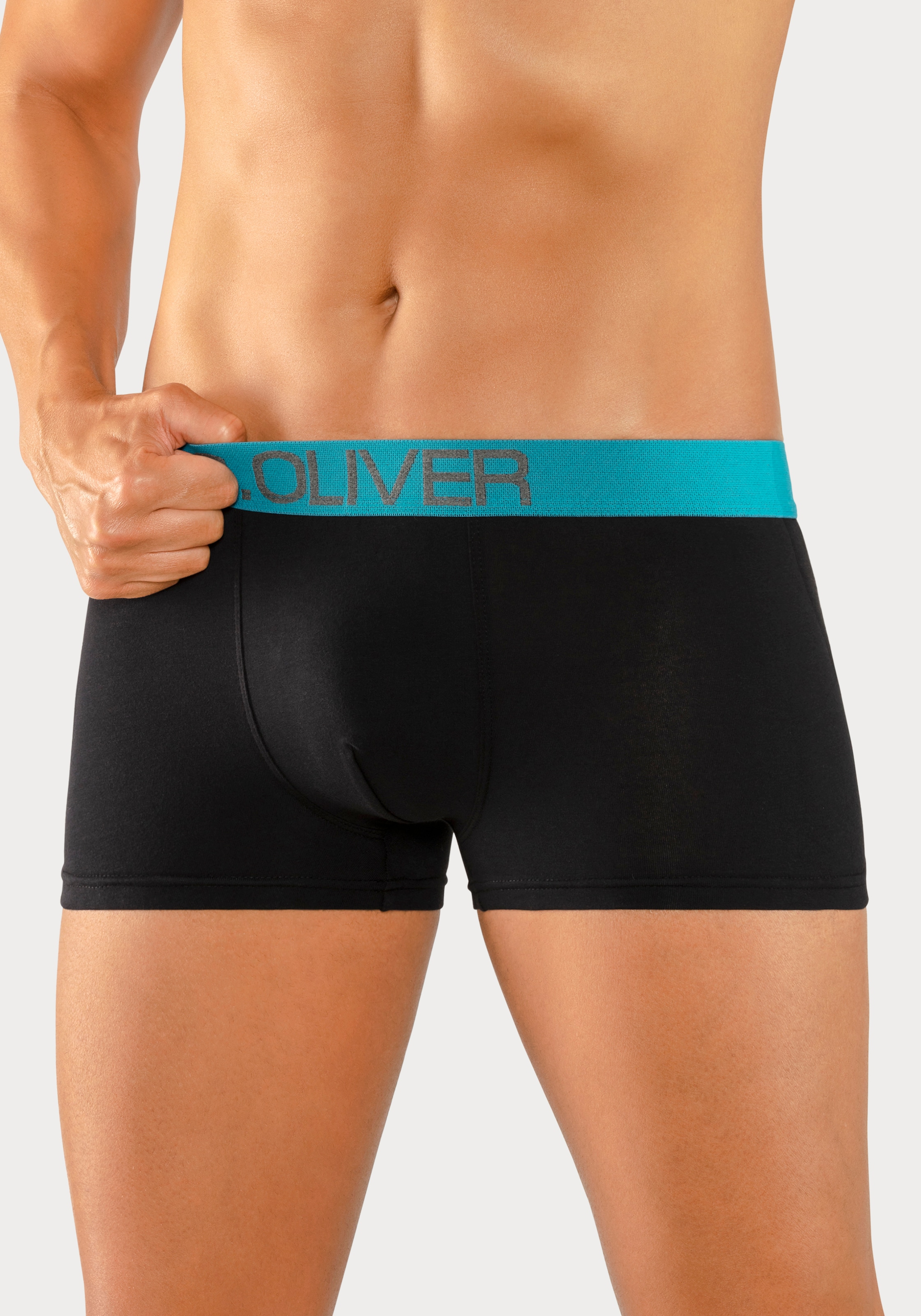 s.Oliver Hipster, (Packung, 4 St.), knapp sitzende Boxershorts für Herren aus Baumwoll-Mix