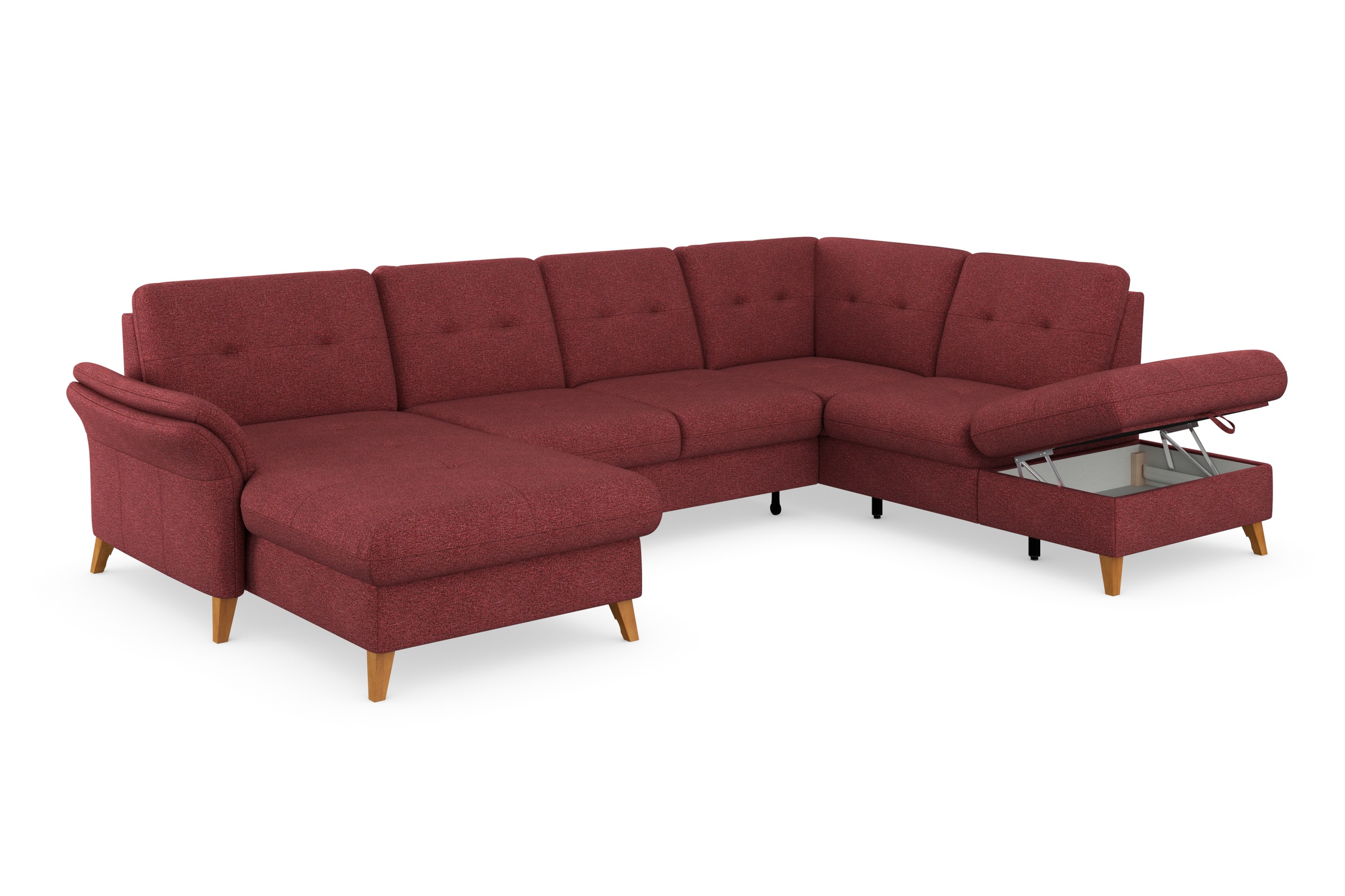 sit&more Wohnlandschaft »Göteborg«, inkl. Sitztiefenverstellung, wahlweise mit Bettfunktion & Bettkasten