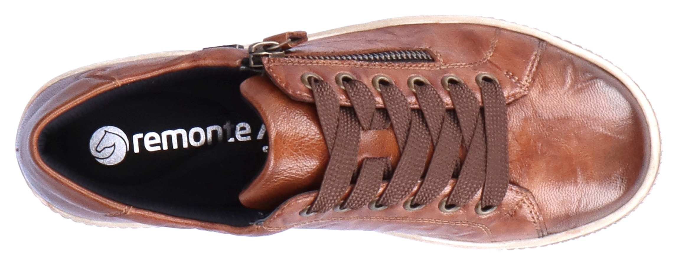 Remonte Plateausneaker, Freizeitschuh, Halbschuh, Schnürschuh mit Außenreißverschluss