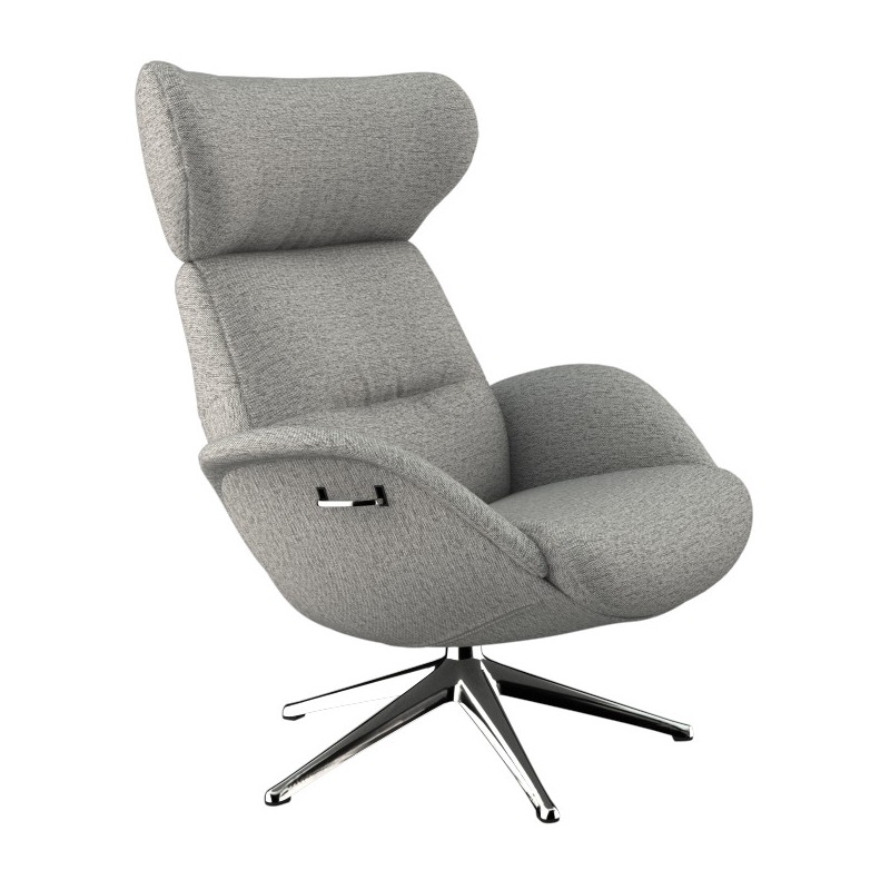 FLEXLUX Relaxsessel »Fernsehsessel More, ergonomisch, drehbar, robuster Fuß, Scandi«, Premium Komfort, Rücken- und Kopfteilverstellung, Drehbar, Fuß Alu