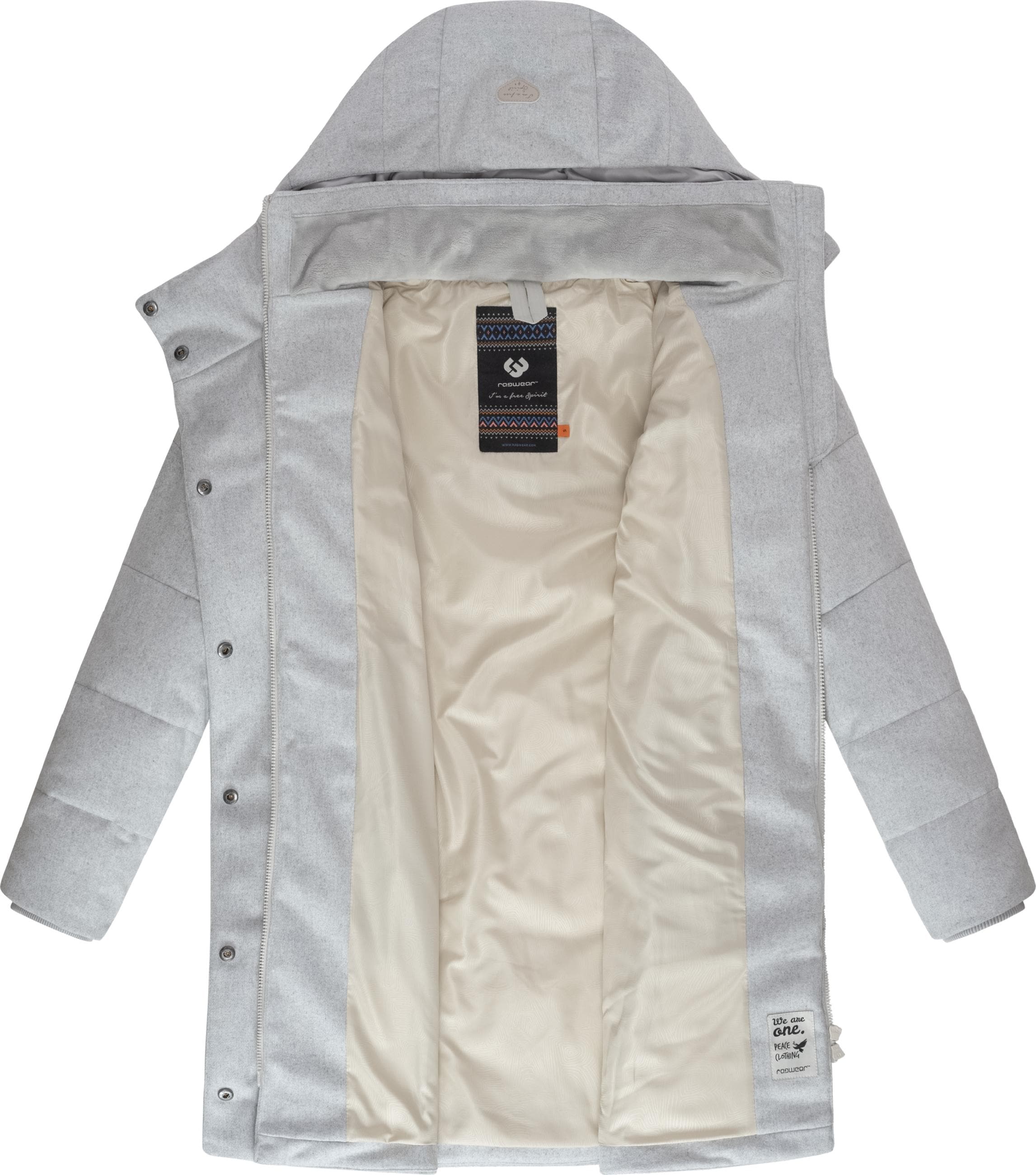 Ragwear Wintermantel »Wintermantel Pavla Coat«, stylischer Damen Steppmantel in Woll-Optik