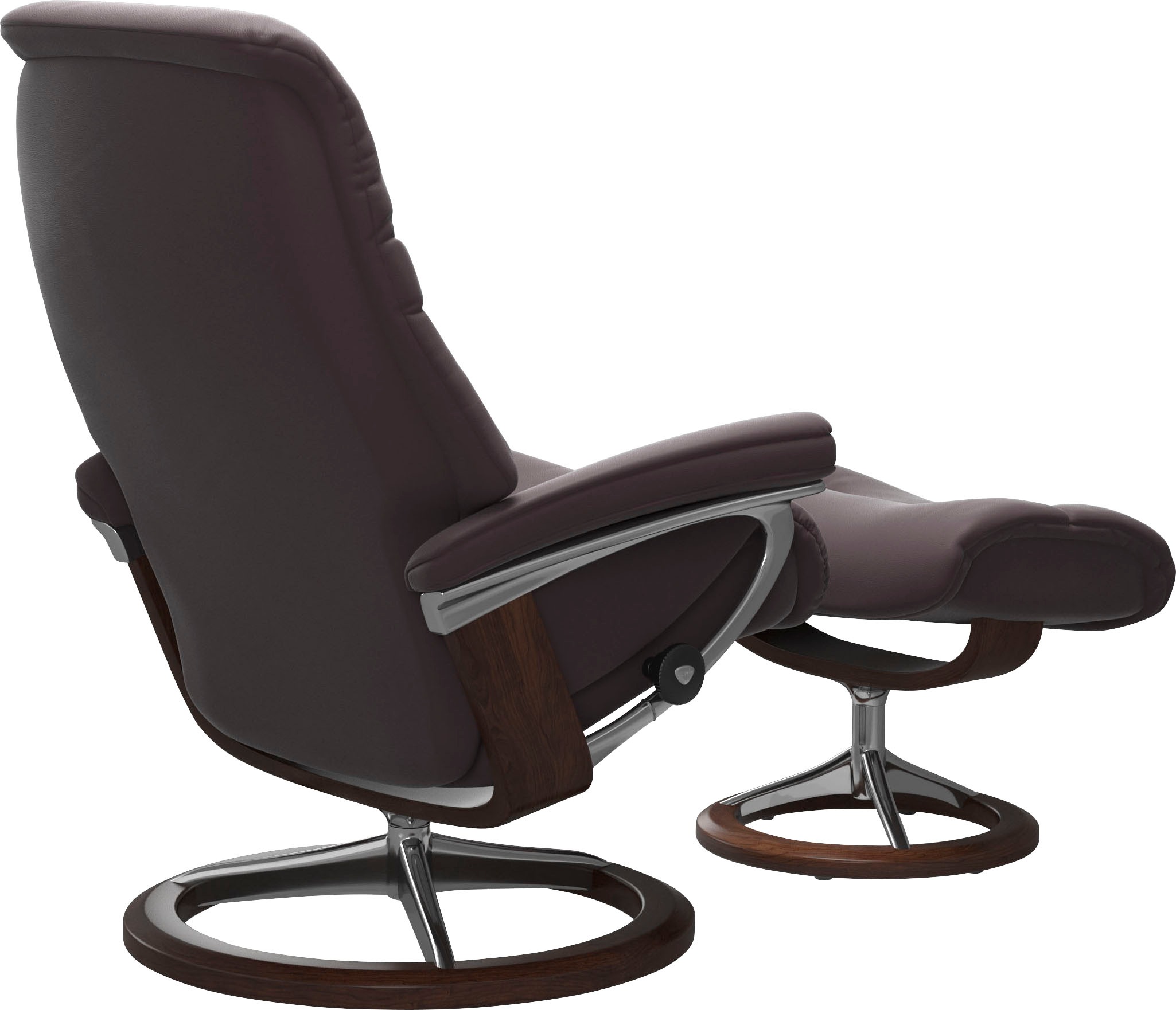 Stressless® Relaxsessel »Sunrise«, (Set, Relaxsessel mit Hocker), mit Signature Base, Größe S, Gestell Braun