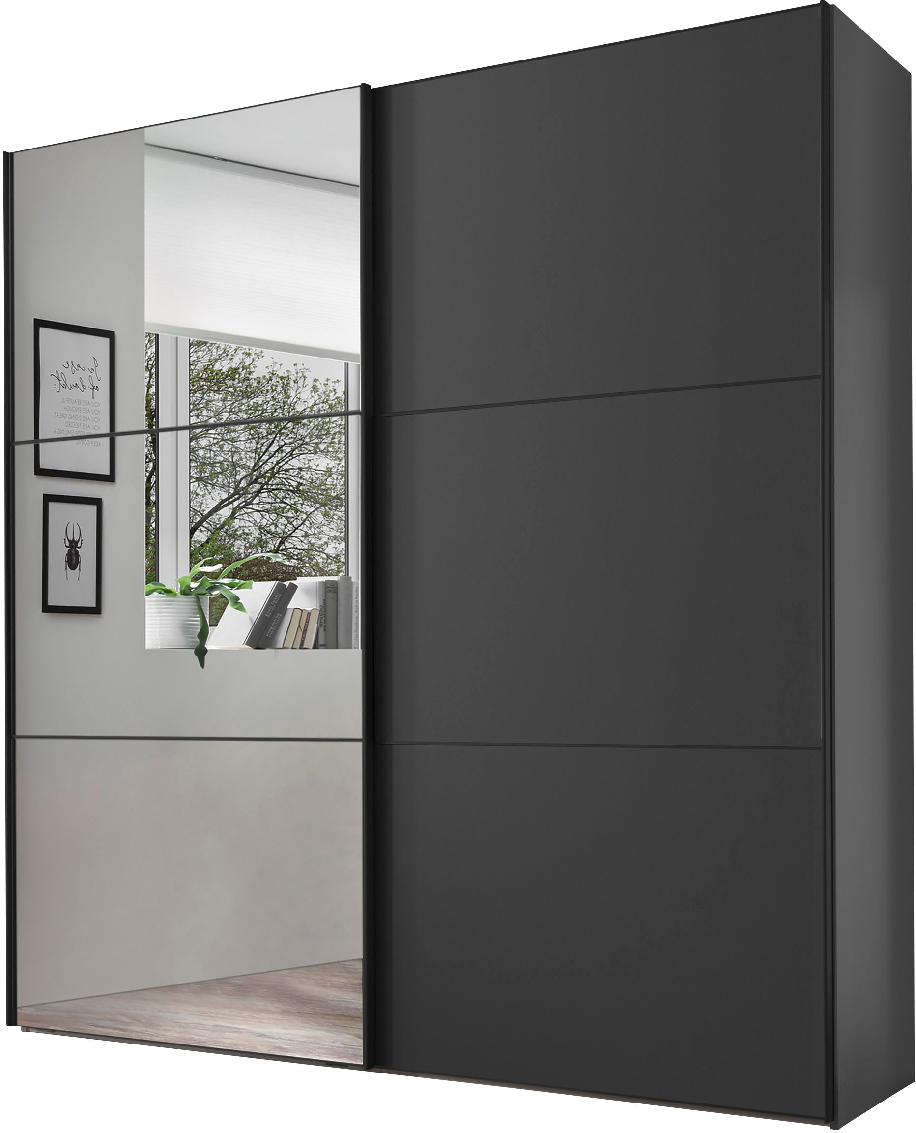 STAUD Schwebetürenschrank »Includo, Made in Germany« Mit Spiegeltüre und vier verschiedenen Ausstattungsvarianten
