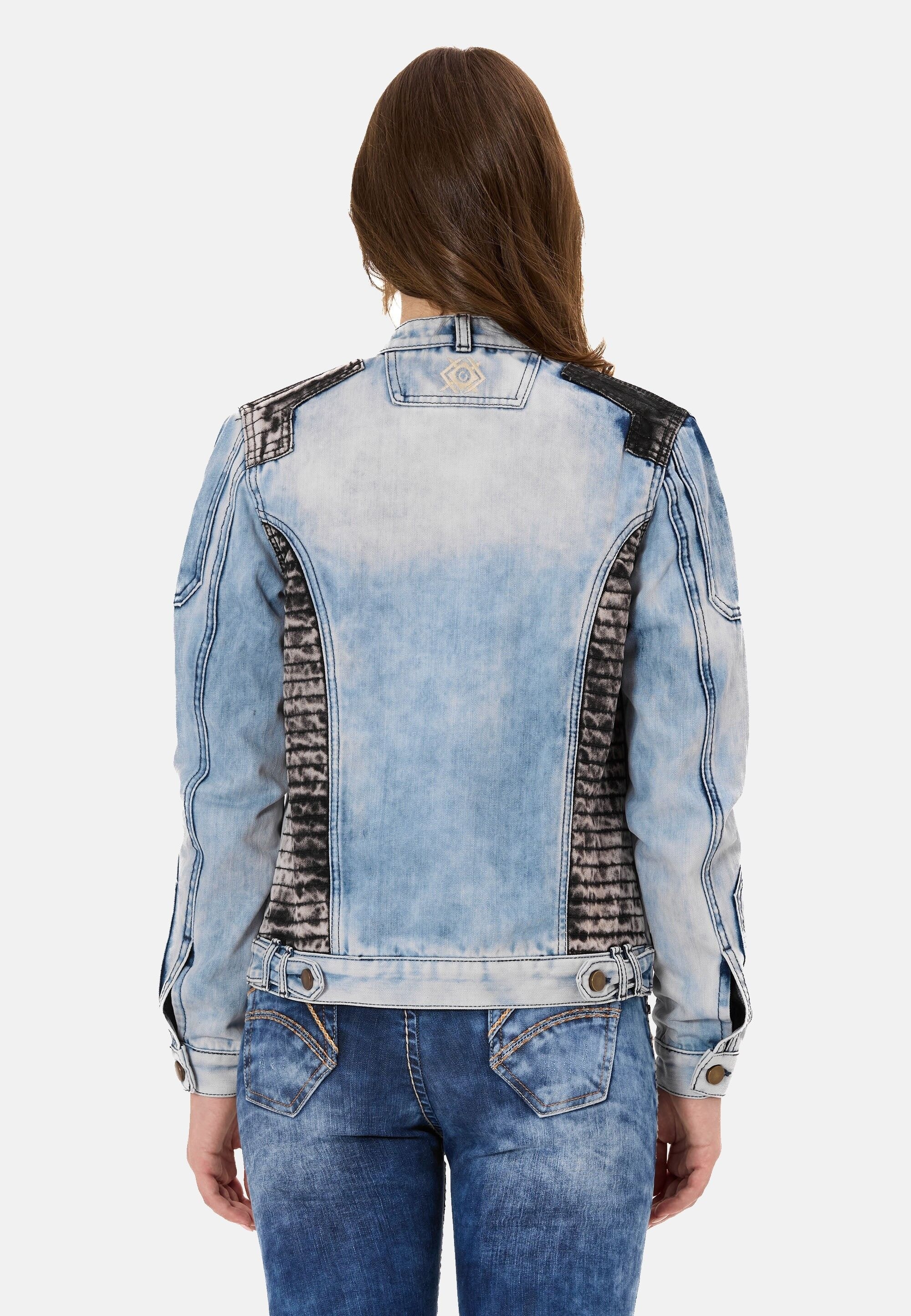 Cipo & Baxx Jeansjacke »Cipo & Baxx Jeansjacke WJ233« ohne Kapuze figurbetont, stylisch, hochwertig & vielseitig kombinierbar
